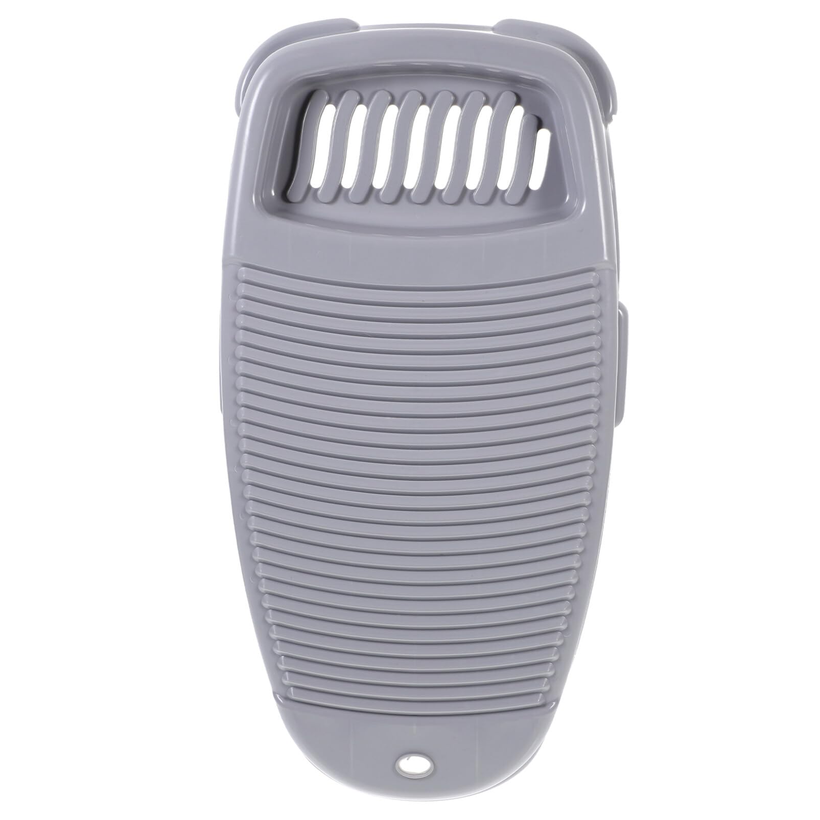 Anti-Slip Plastic Washboard for Hand Washing Clothes - Small Grey Washboard with Non-Slip Surface for Delicates & Underwear - Portable Hand Washing Tool for Laundry, Camping & Emergency Use
