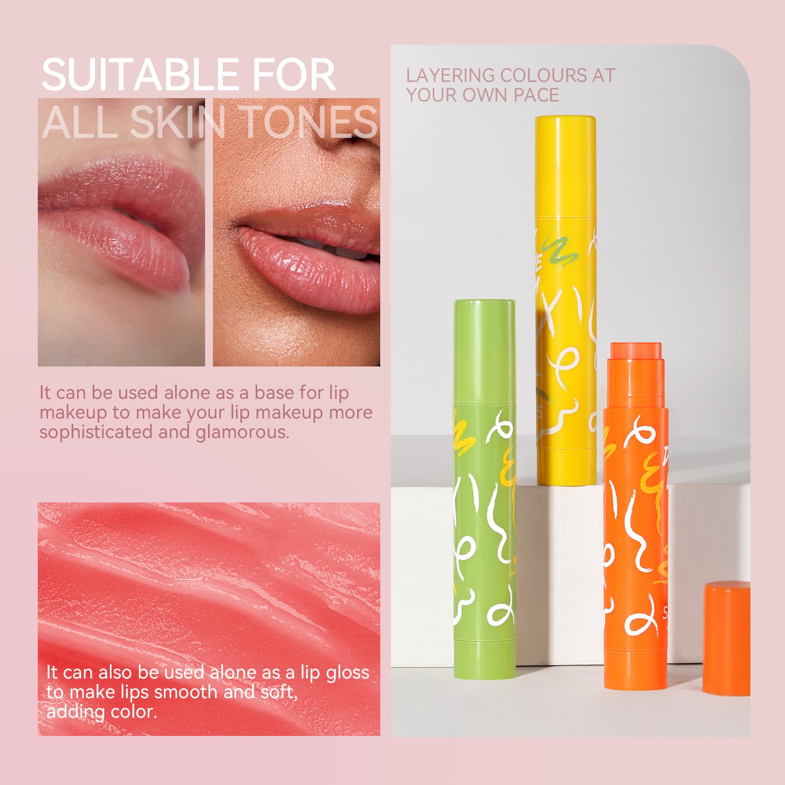 8PCS Tinted Lip Balm with Vaseline - 8 Colored Hydrating Lip Balm Set for Women, Natural Plumping Lip Care, Moisturizing Lip Tint & Soft Chapstick Pack | Perfect for Daily Use, Makeup Gifts & Travel Essentials