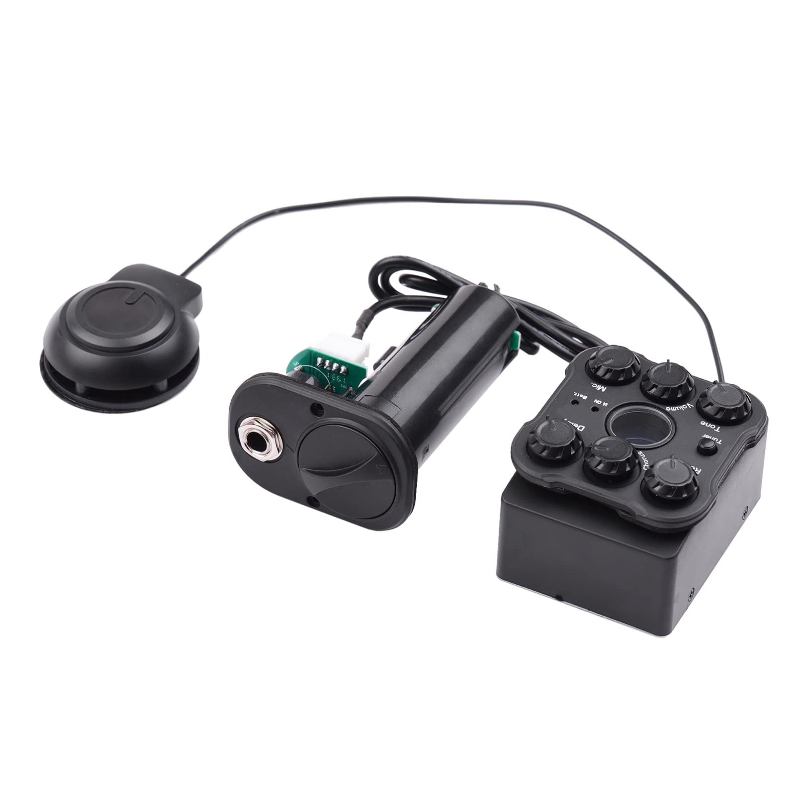 Acoustic Guitar Pickup & Preamp System with LED Screen - High-Quality Resonance Pickups for Enhanced Sound | Perfect for Live Performances & Studio Recording