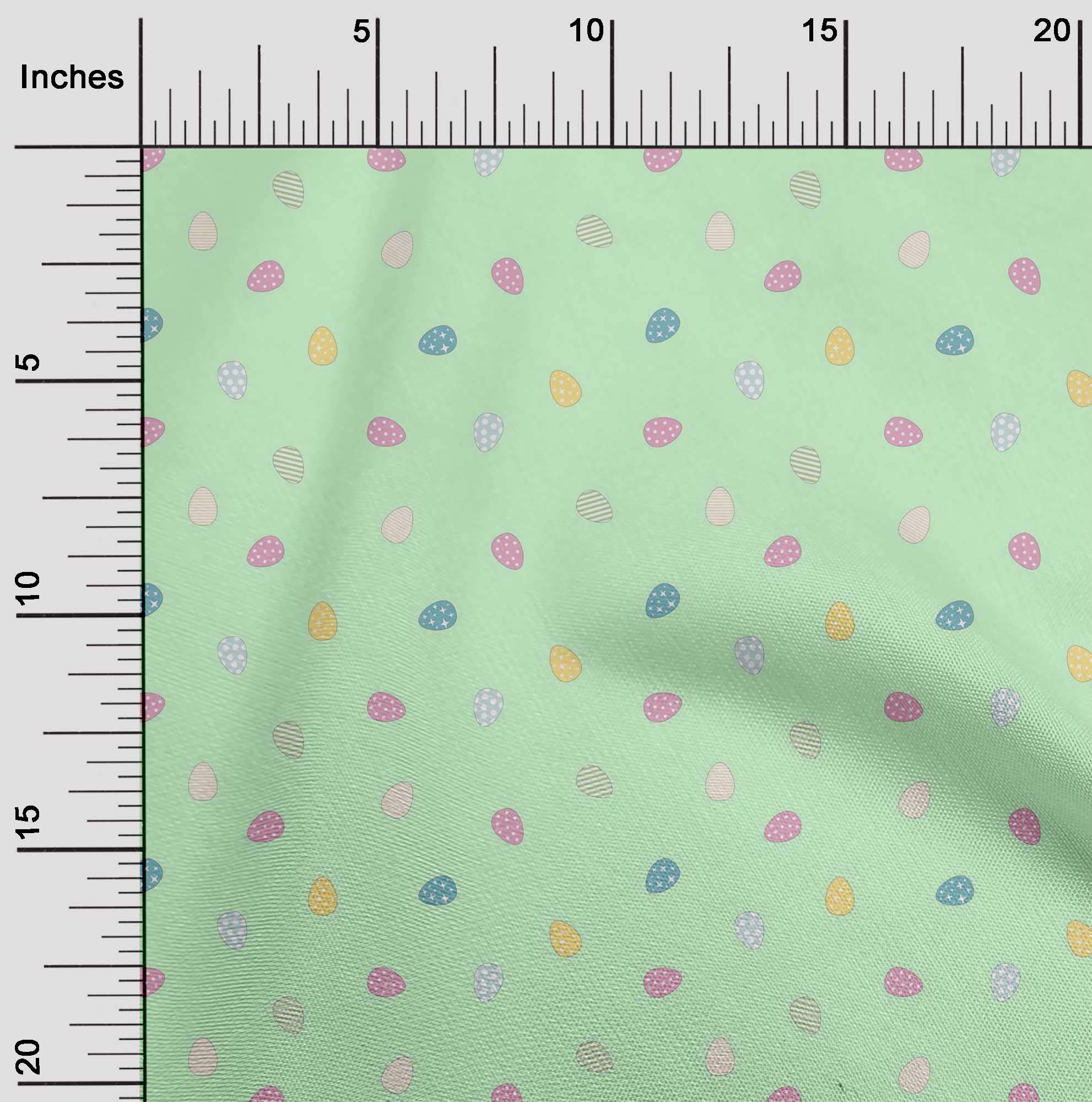 oneOone Georgette Viscose Fabric - 42 Inch Wide Easter Egg Print Fabric by The Yard for DIY Crafts, Dressmaking & Home Decor