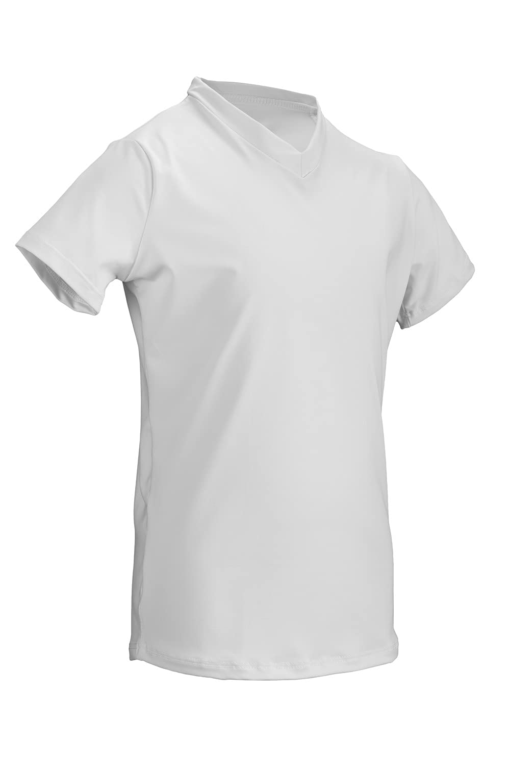 Boys Dance T-Shirt - V-Neck Cotton Performance Shirt for Ballet & Jazz - White ME810CWHTI - Perfect for Dance Classes, Recitals & Practice