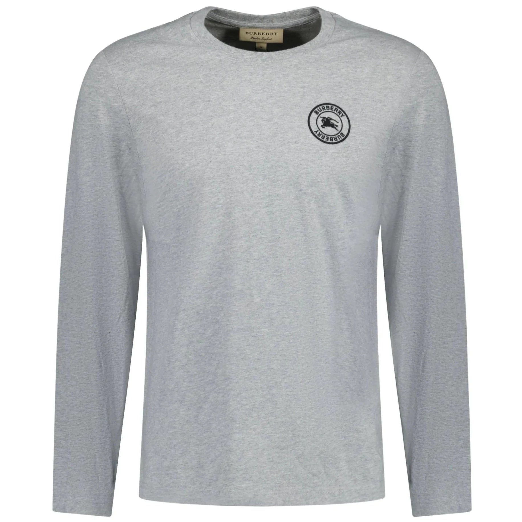 Burberry Logo Long Sleeve T-Shirt for Men - Classic Cotton Crewneck Tee with Signature Branding | Perfect for Casual Wear, Office Outfits & Street Style Fashion