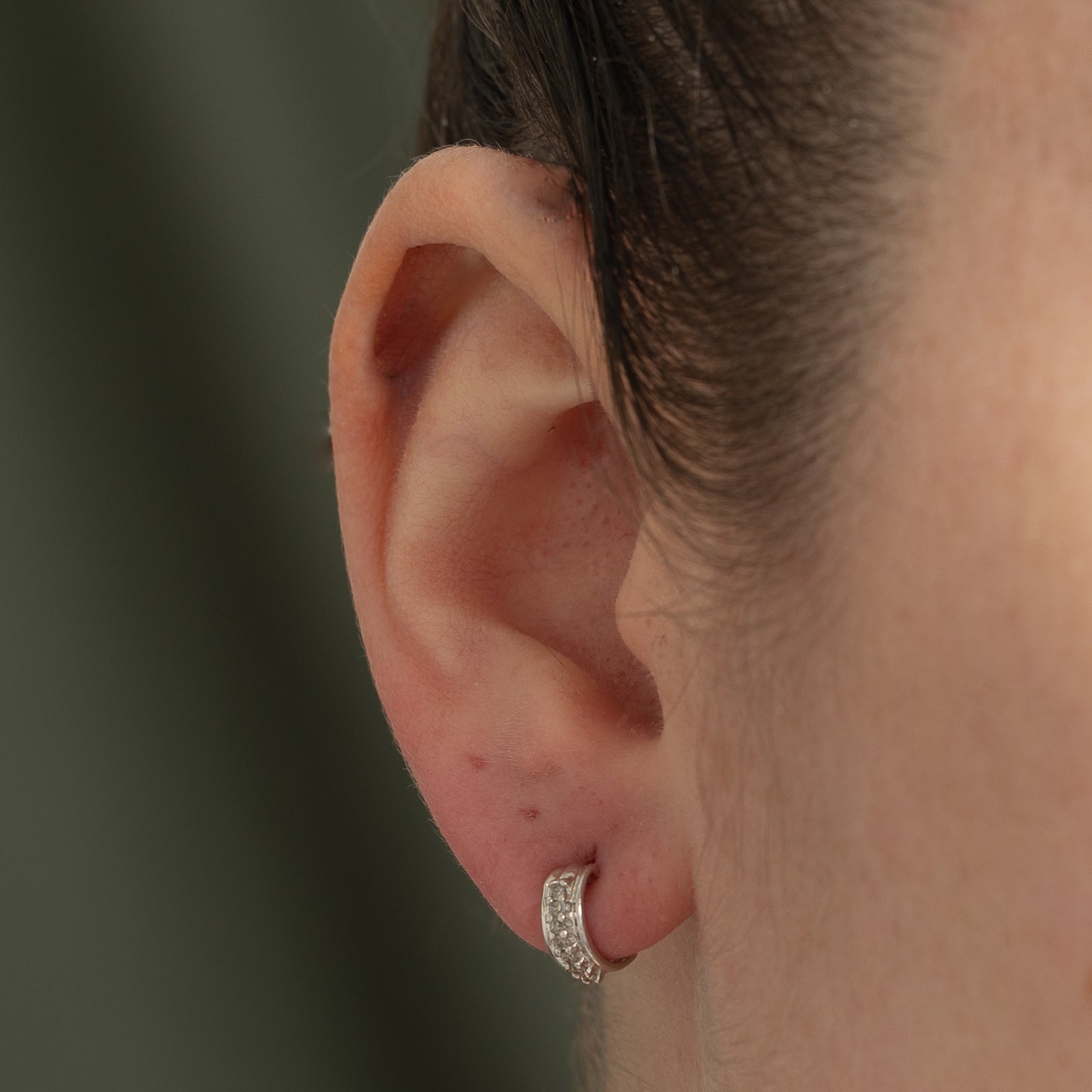 10K White Gold Diamond Huggie Earrings for Women | 0.10ctw Stud Earrings | Perfect for Everyday Wear, Date Night & Special Occasions