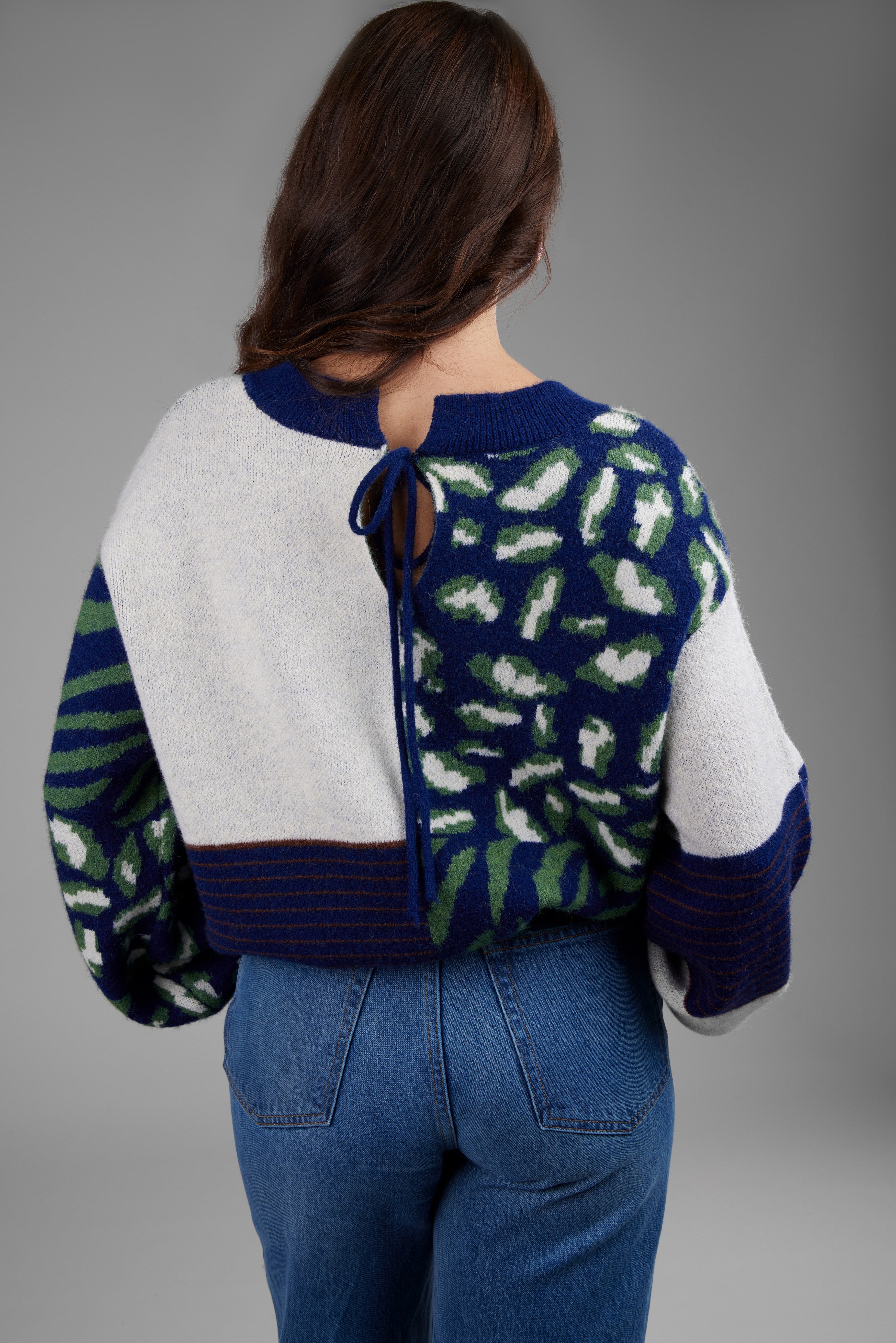 Stylish Multi-Patterned Tie Back Cardigan for Women - Perfect for Office, Date Night & Casual Outfits