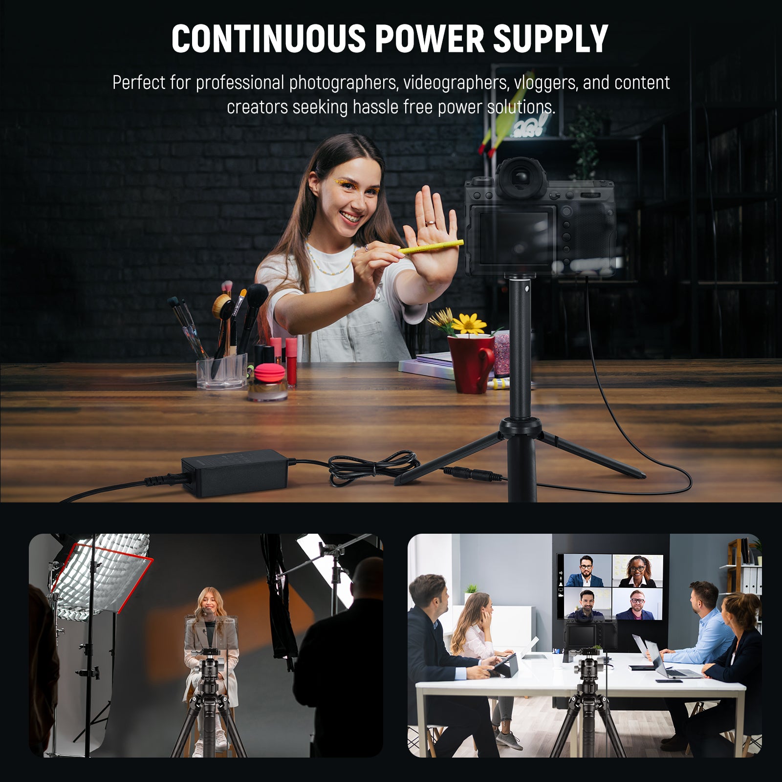 NEEWER NP W235 Replacement Dummy Battery Coupler Kit for Sony Cameras - Power Your Camera Continuously for Studio & Outdoor Photography