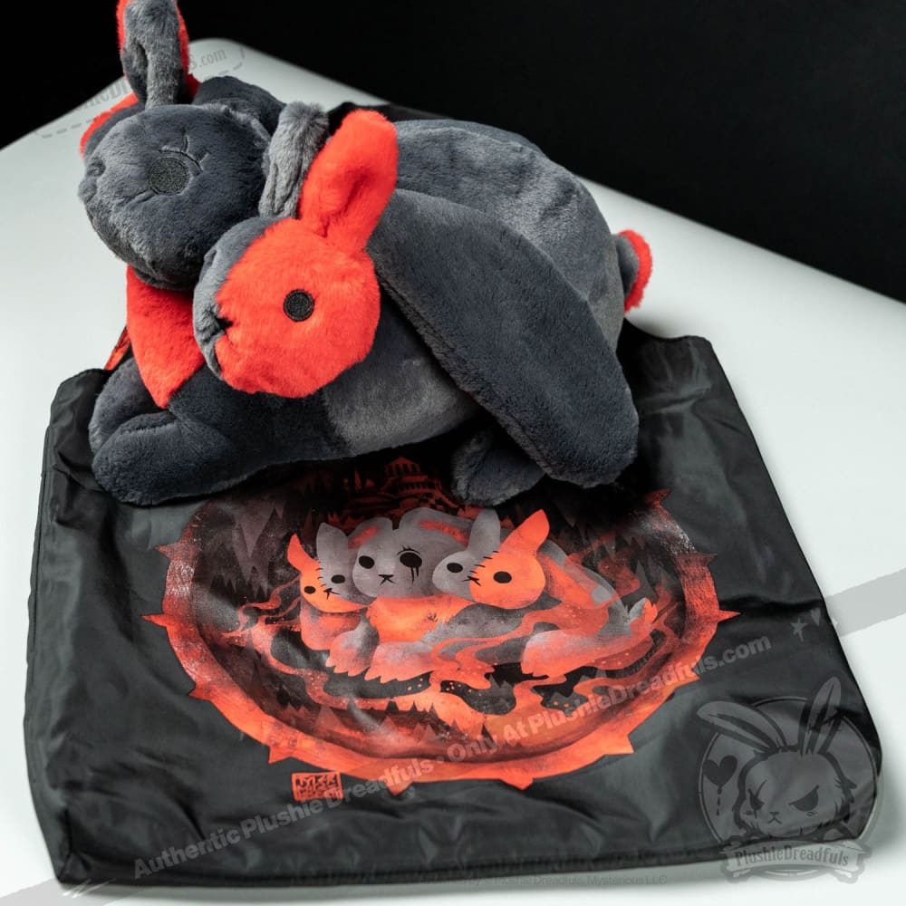 Plushie Dreadfuls Cerberus Rabbit Stuffed Animal - Soft Three-Headed Mythological Plush Toy for Collectors, Unique Gift for Horror Fans & Home Decor