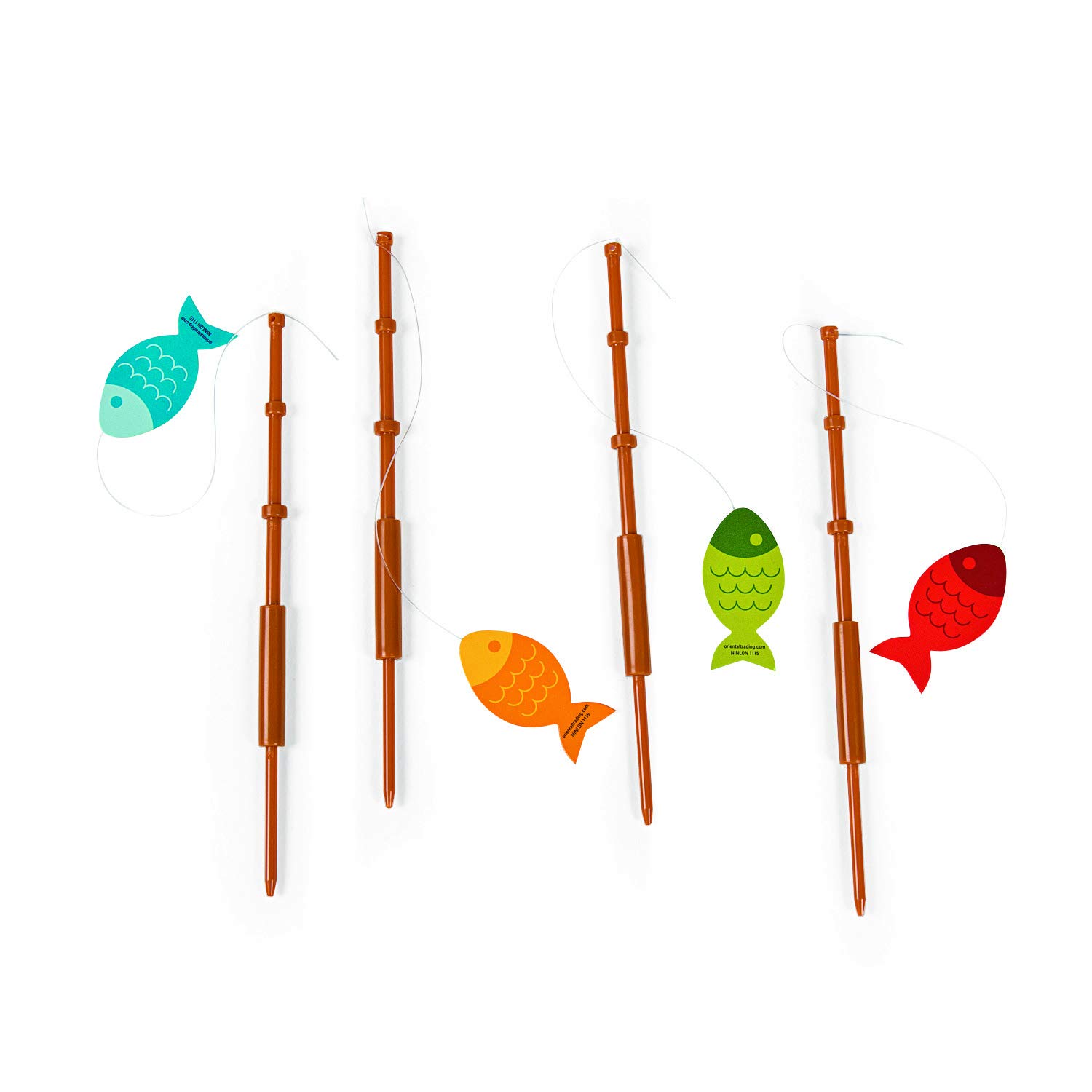Little Fisherman Fishing Pole Picks - Set of 25 - Party Favors & Decorations - Perfect for Birthday Parties, Baby Showers, and Themed Events