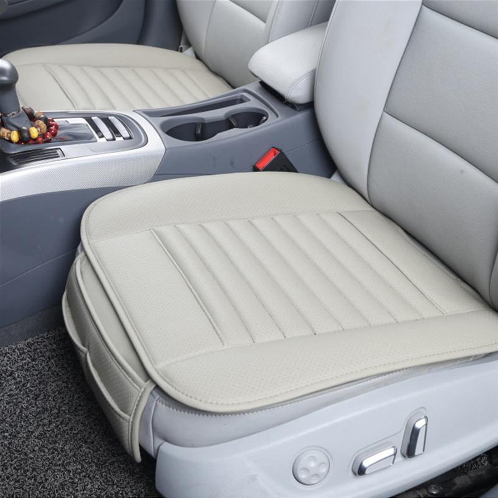 Premium Breathable PU Leather Car Seat Covers with Bamboo Charcoal - Universal Fit for Cars, Trucks & Office Chairs - Gray Color - Enhances Comfort & Protects Interior from Wear & Spills