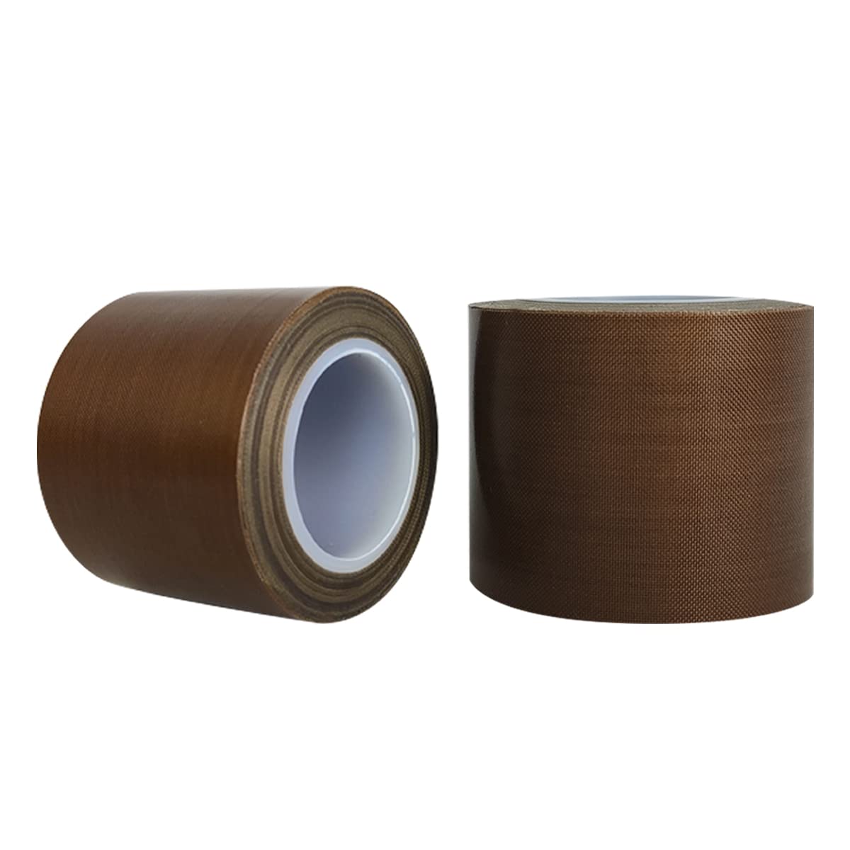 High Temperature PTFE Teflon Tape - 2PCS Fiberglass Adhesive Heat Resistant Fabric Roll (2