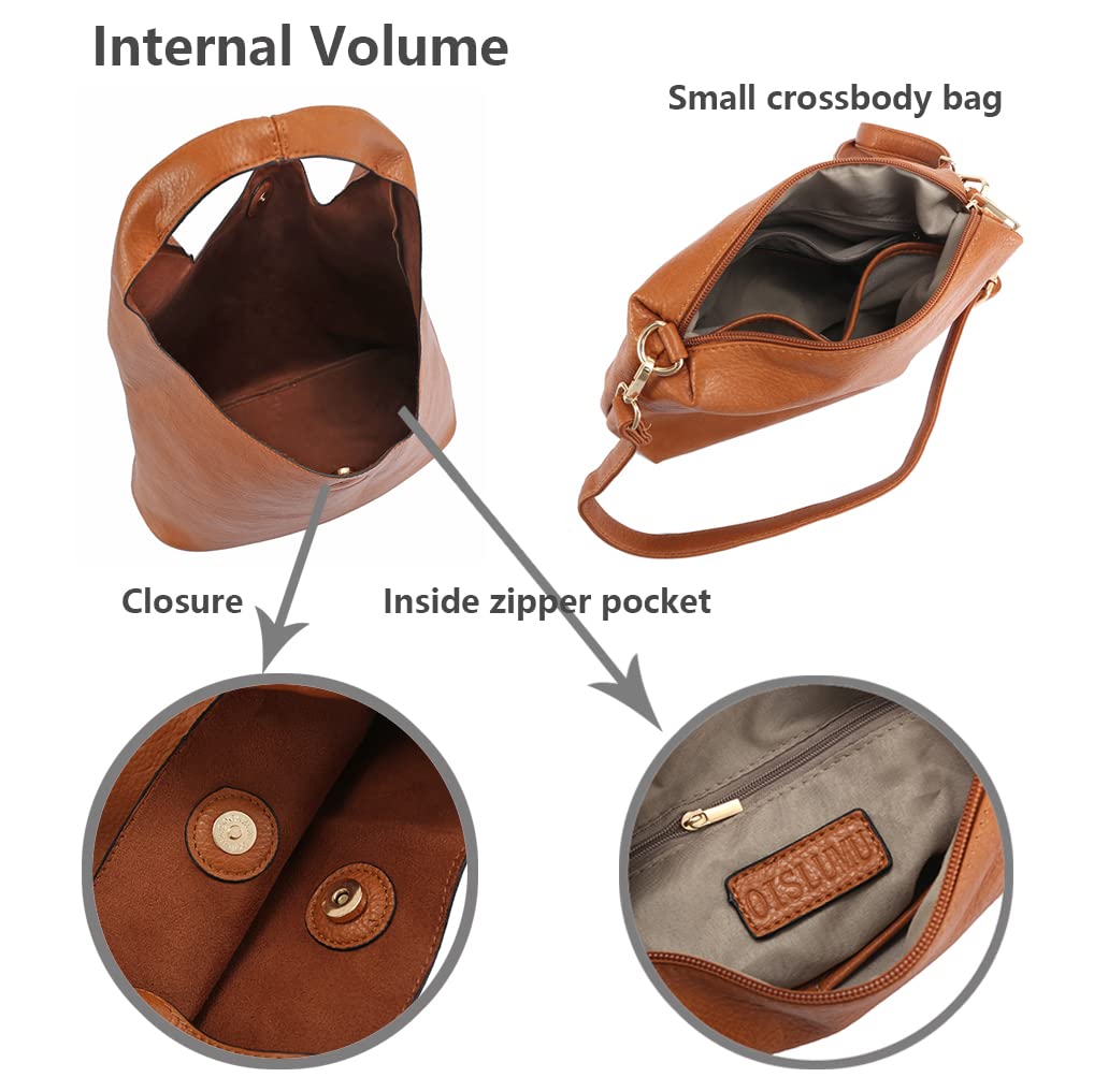 Stylish Slouchy Hobo Handbags for Women - PU Leather Crossbody & Shoulder Tote Purse Set with Top Handle | Perfect for Work, Travel & Everyday Use