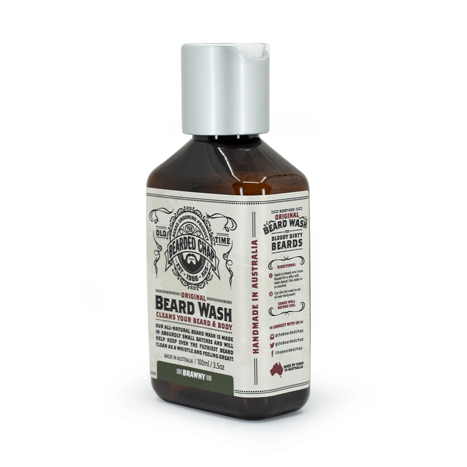 Premium Travel-Sized Beard Wash for Men - Natural & Gentle Cleansing Formula - Perfect for On-the-Go Grooming, Camping & Business Trips