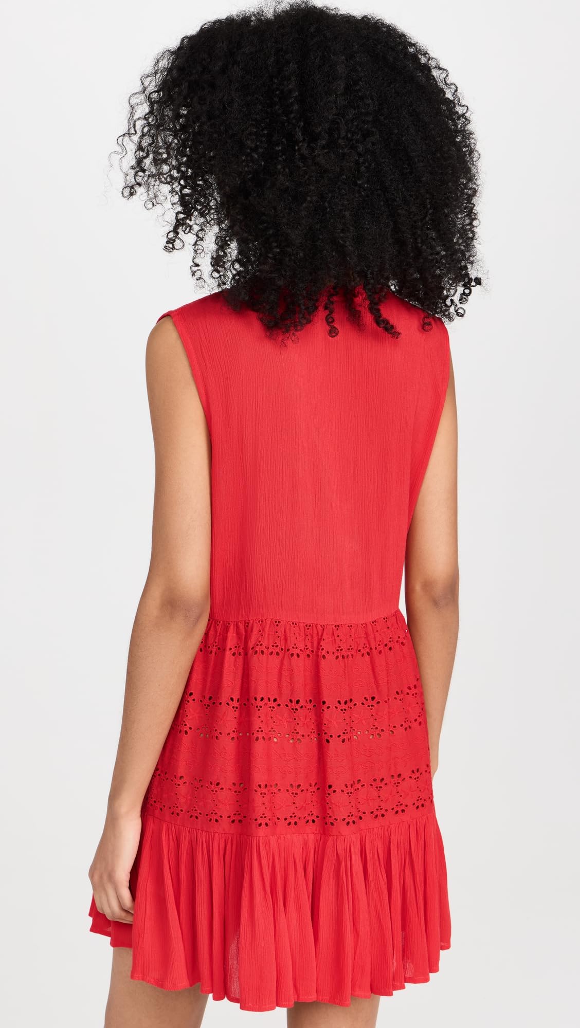 Women's Floral Eyelet Summer Dress - Breathable Cotton Sundress for Beach, Vacation & Casual Wear | Perfect for Outdoor Parties & Date Nights