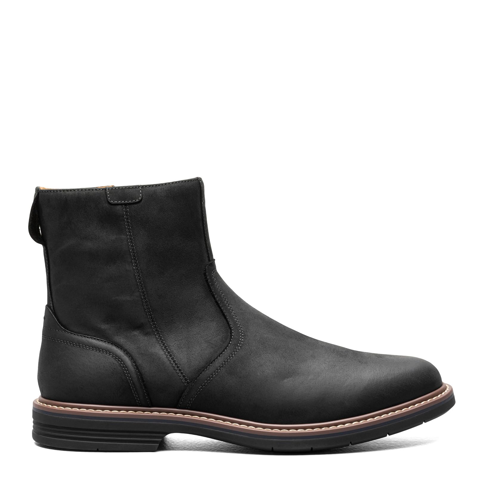 Florsheim Men's Norwalk Side Zip Boot - Comfortable Leather Ankle Boots for Work & Casual Wear | Waterproof & Slip-Resistant for Outdoor & Office Use