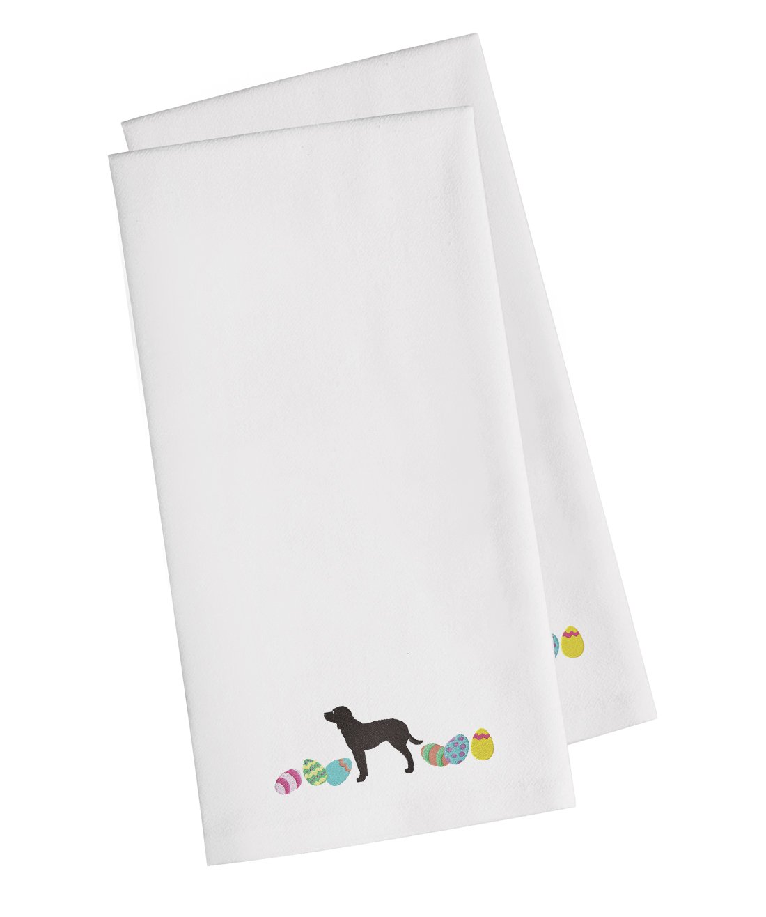 American Water Spaniel Easter Embroidered Towel Set of 2 - White Decorative Bathroom Hand Towels (19x25 inches) for Guest, Face, Tea & Dish Drying | Perfect for Easter Decor, Kitchen & Bathroom Use