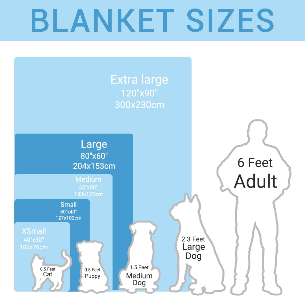 Custom Pet Name Personalized Dog Blanket - Soft Flannel Throw Blanket with Paw Prints | Extra Large 120x90 Inch | Perfect Gift for Dog Lovers | Cozy for Couch, Bed & Travel