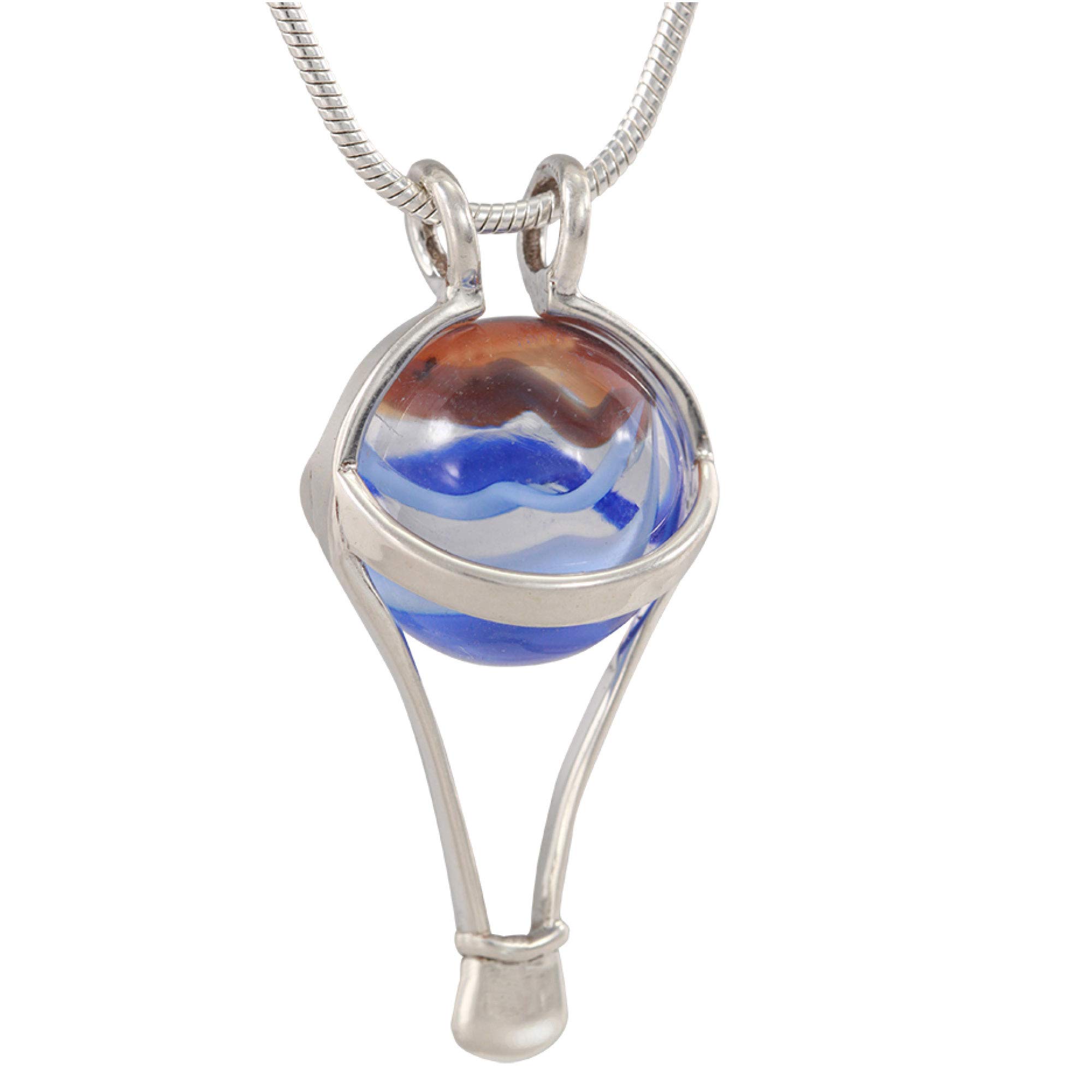 GAYM Player Hot Air Balloon Pendant with Interchangeable Marble Charms - DIY Jewelry Making Kit for Necklace Crafting (Necklace Not Included) - Perfect for Gift Giving, Cosplay Accessories & Unique Fashion Statements