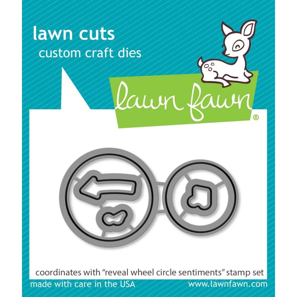 Lawn Fawn Reveal Wheel Circle Sentiments Coordinating Custom Die Set (LF2226) - Perfect for DIY Card Making, Scrapbooking & Paper Crafting Projects