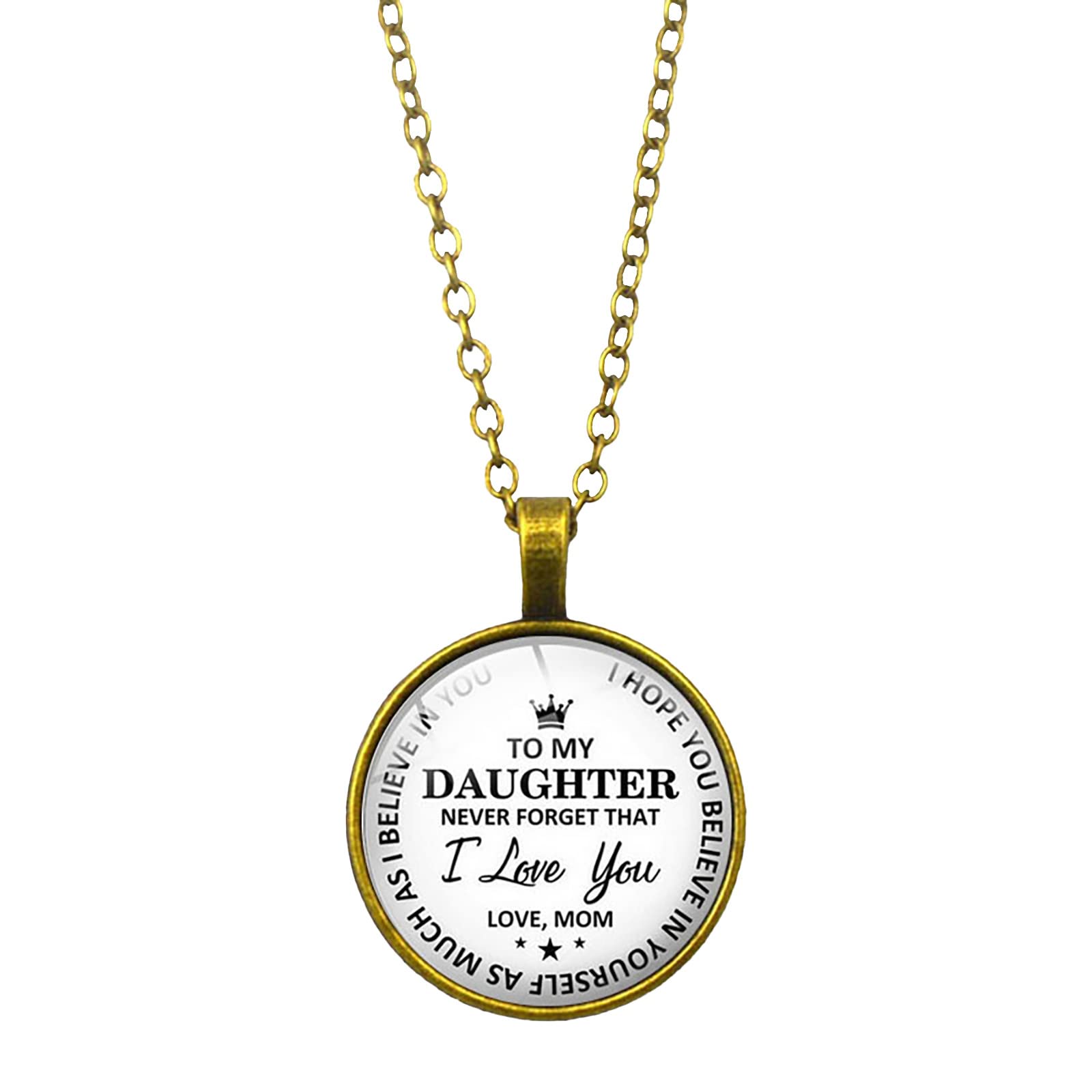 NSQFKALL Heart Jewelry Pendant Necklace for Women - Inspirational Gift for Daughter, Mom, Dad - Birthday, Love & Appreciation Present - Perfect for Special Occasions & Everyday Wear