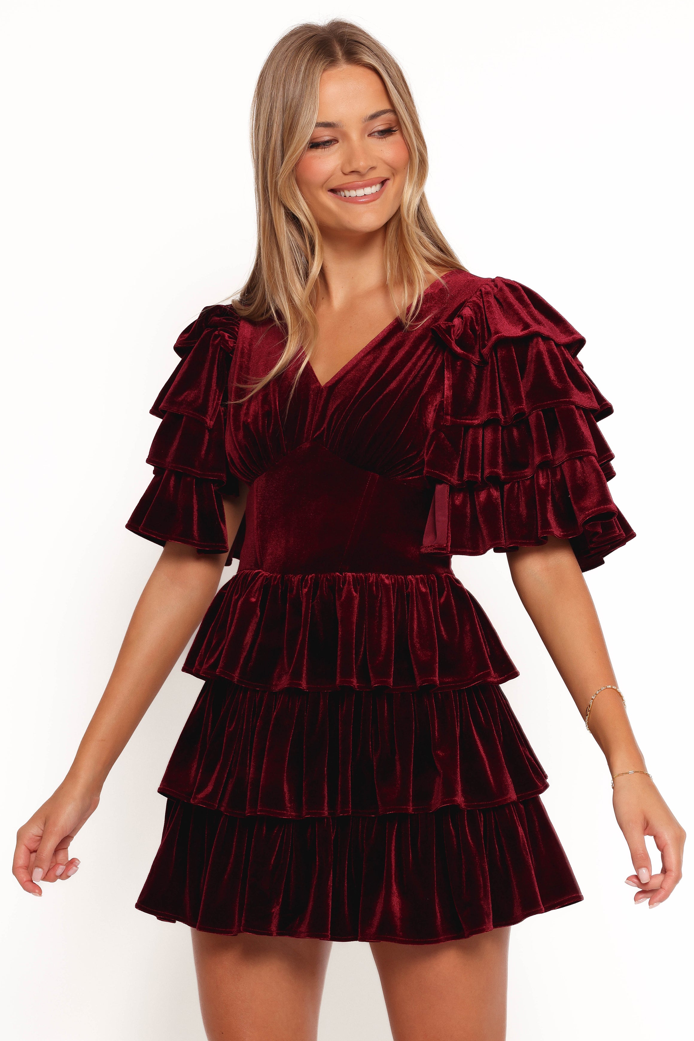 Agnes Mini Dress for Women - Elegant Wine Red Cocktail Party Dress | Perfect for Evening Events, Date Nights & Special Occasions