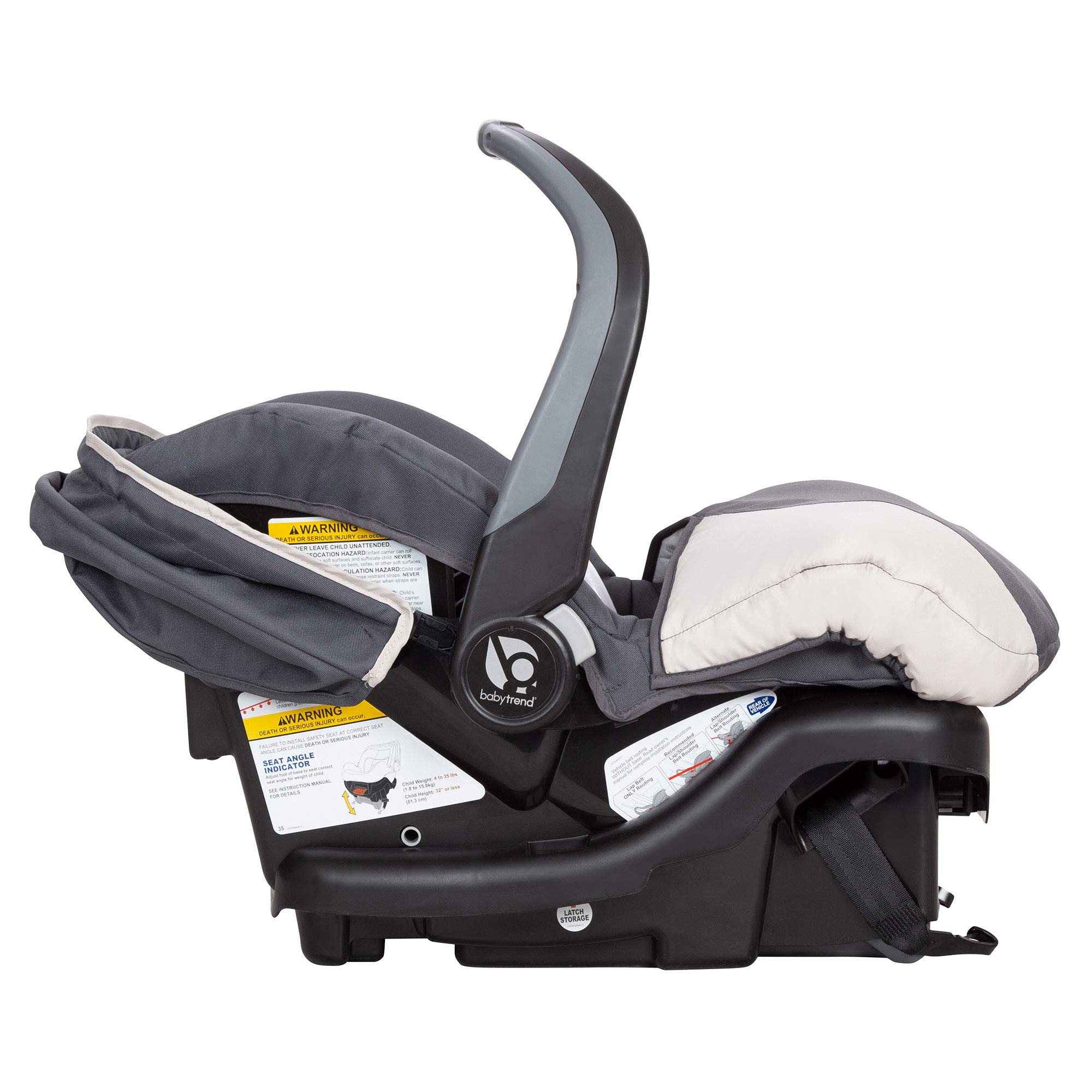 Baby Trend Ally Adjustable Comfortable Carry 35 Pound Infant Baby Car Seat and Base Set - Gray Magnolia (2 Pack) | Safe & Ergonomic Design for Newborns | Perfect for Travel, Shopping & Daily Use