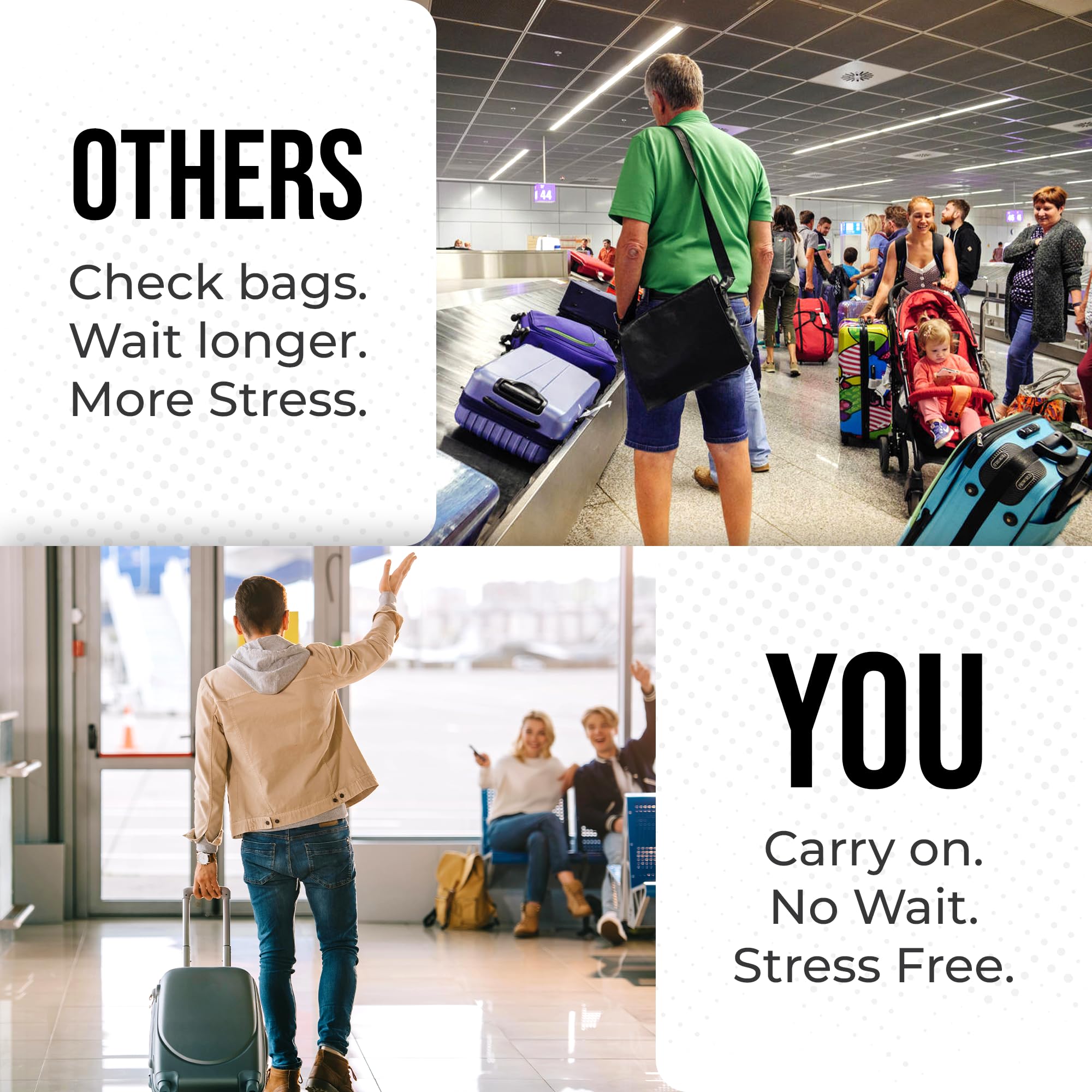 Voyaj Hanging Suitcase Organizer for Travel - Carry On Closet Luggage Organizer with Wrinkle-Free Packing | Perfect for Business Trips, Vacations & Weekend Getaways