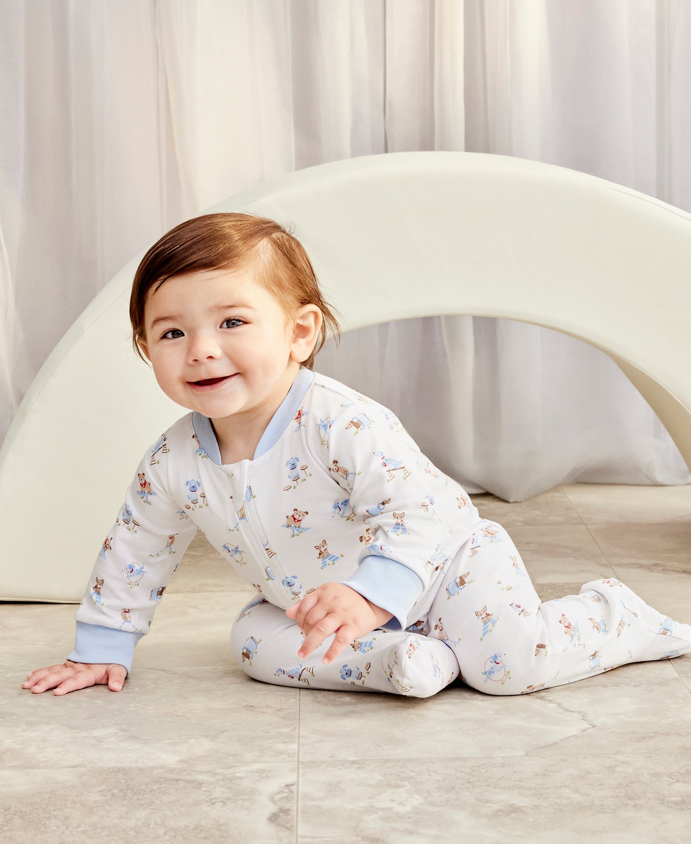 Playground Pups Zip Footie - Soft Baby Romper with Zipper for Easy Dressing | Perfect for Playtime, Daycare & Outdoor Adventures