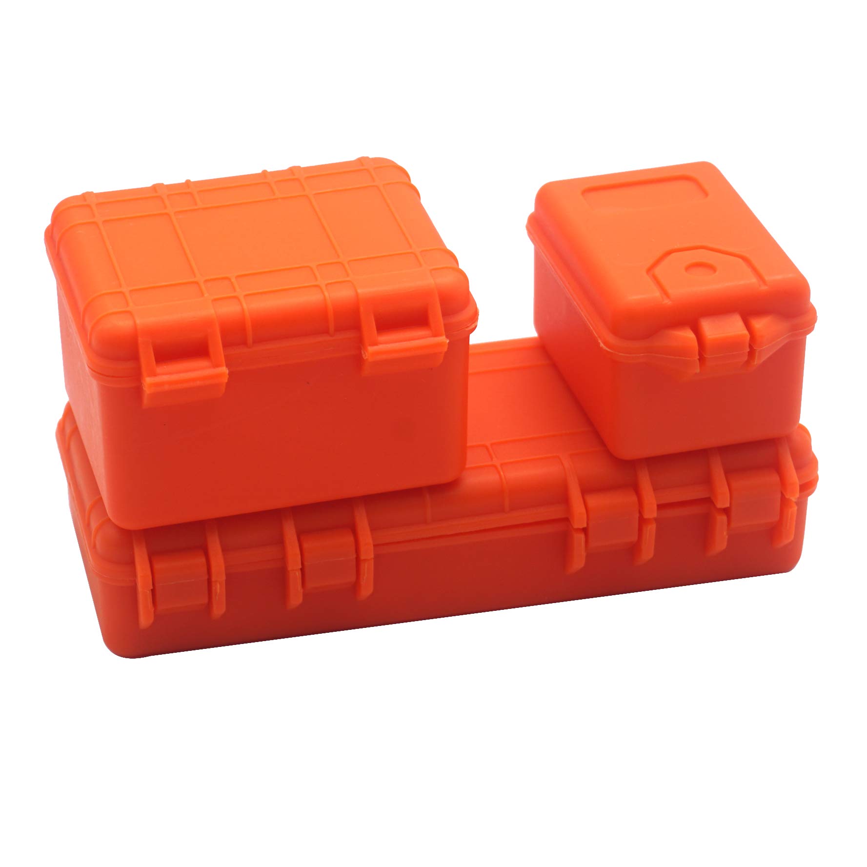 ShareGoo 1/10 Scale RC Toy Car Simulation Luggage Case - Storage & Decoration Box Compatible with Traxxas TRX-4, Axial SCX10, RedCat, HSP Rock Crawlers - Perfect for RC Car Display, Organization & Themed Decor (Orange)