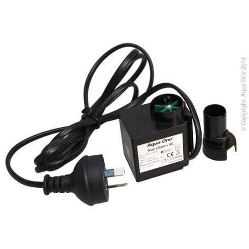 Aqua One Powerhead NanoSkim 90 (50032 P) - Compact Aquarium Water Pump for Nano Tanks | Perfect for Saltwater & Freshwater Fish Tanks, Reef Aquariums, and Aquatic Plant Setups