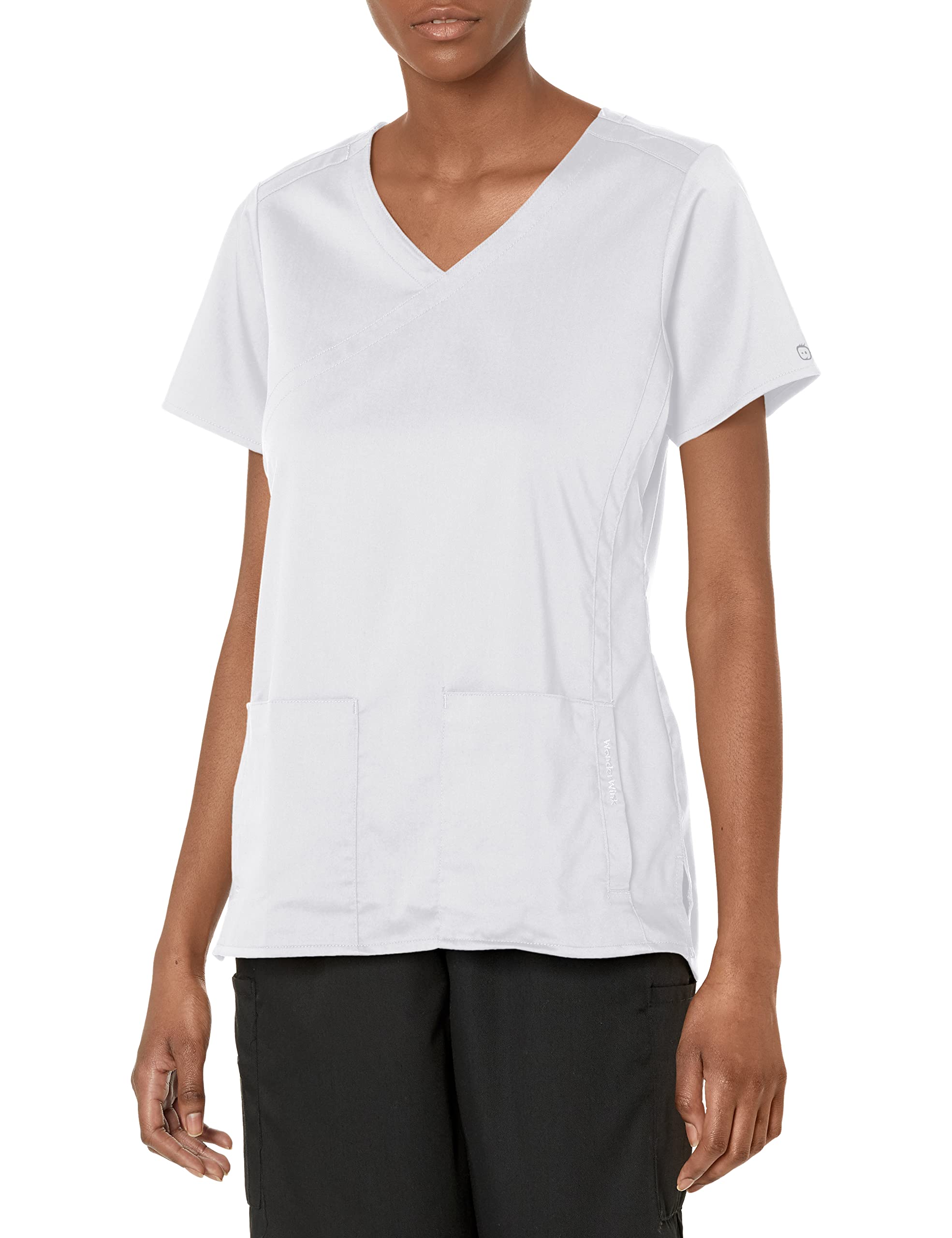 WonderWink Women's 4 Pocket Wrap Scrub Top - Comfortable Medical Uniform for Nurses & Healthcare Professionals - Perfect for Hospital Shifts & Clinical Work