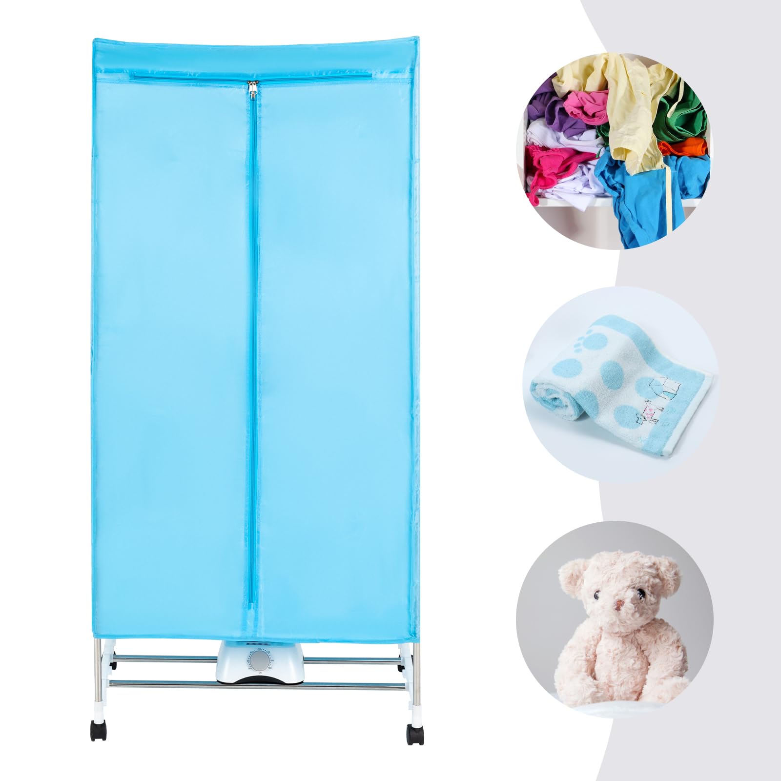 Portable Electric Clothes Dryer - 1000W 110V Compact Laundry Drying Rack with Timer & Quiet Operation - Perfect for Home, Apartment, Dorm, RV & Travel Use