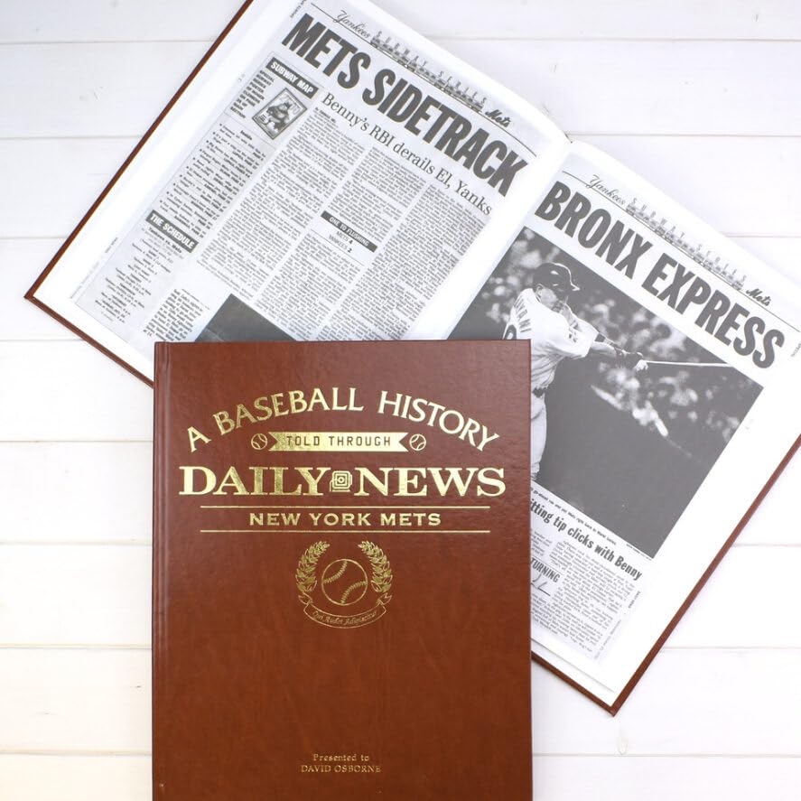 Personalized Baseball History Book - Custom MLB Gifts for Sports Fans - Major League Baseball Newspaper Archive Collection - Perfect for Father's Day, Birthday & Sports Memorabilia Collectors