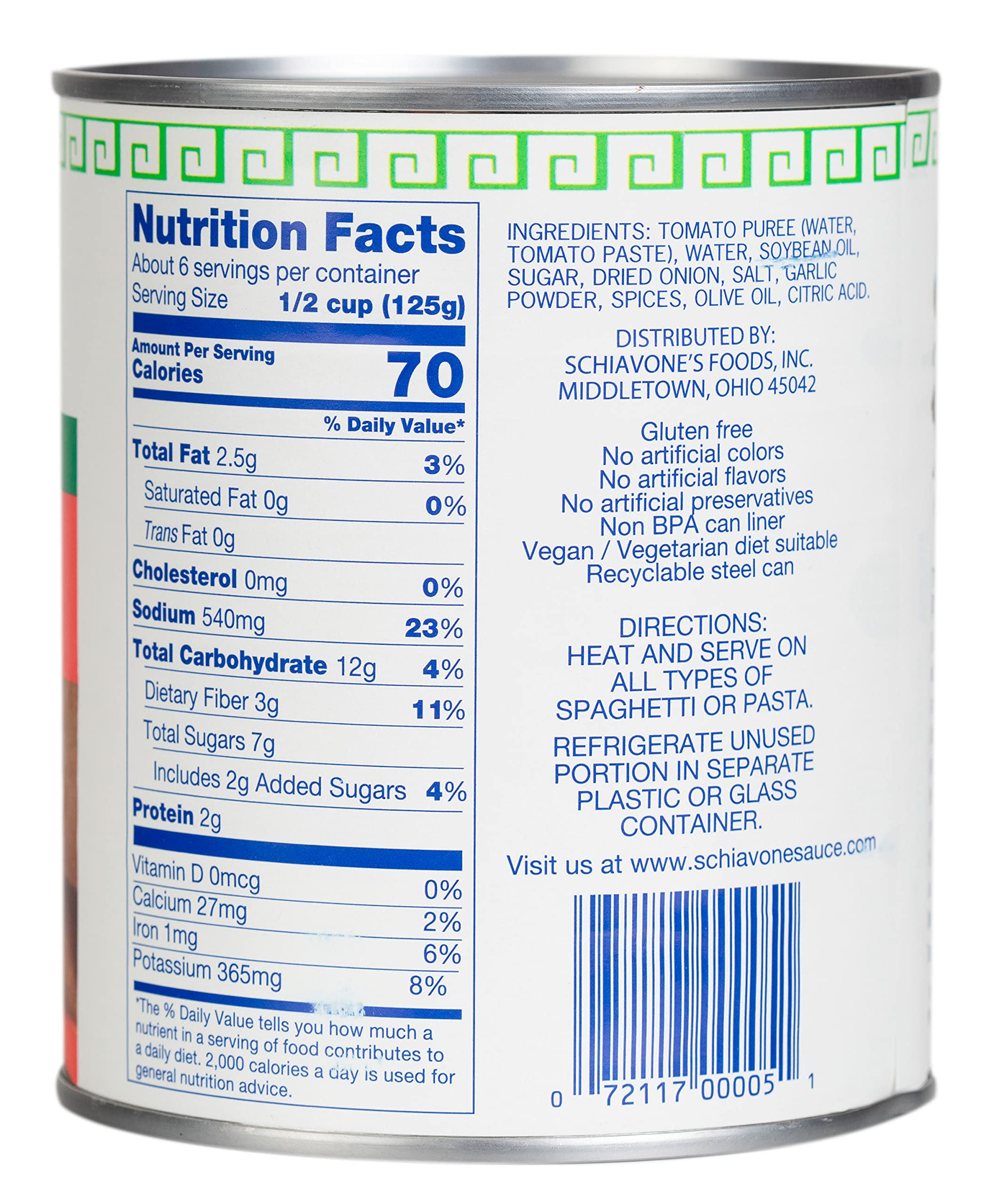 Schiavone's Casa Mia Authentic Italian Pasta Sauce - 3rd Generation Family Recipe, 1.75lb (Pack of 12) | Perfect for Spaghetti, Lasagna & Italian Dinners | Gluten-Free & Non-GMO
