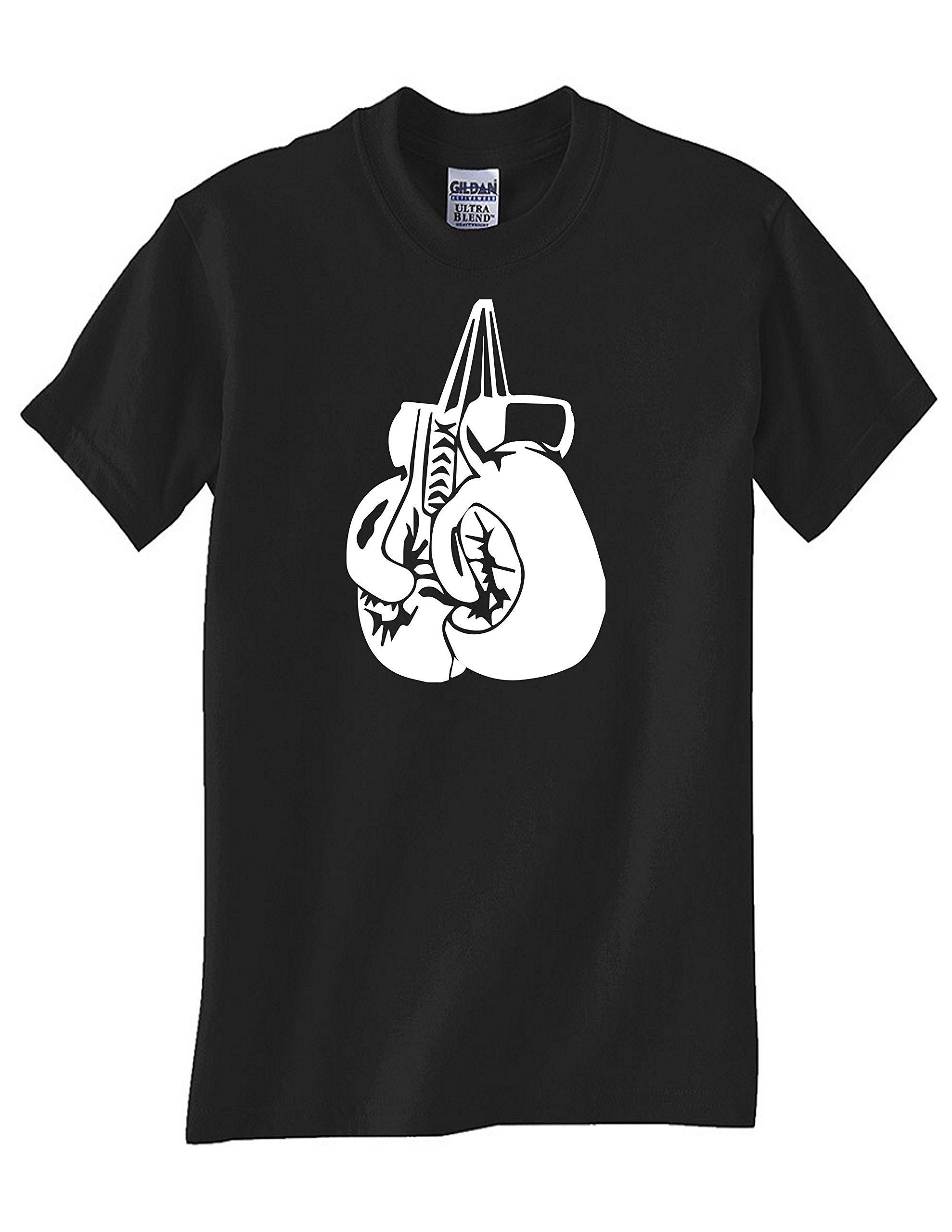 Premium Black Boxing Gloves Tee Shirt - Breathable Training & Gym Wear for Men & Women - Perfect for Boxing, MMA, Fitness Workouts & Casual Streetwear