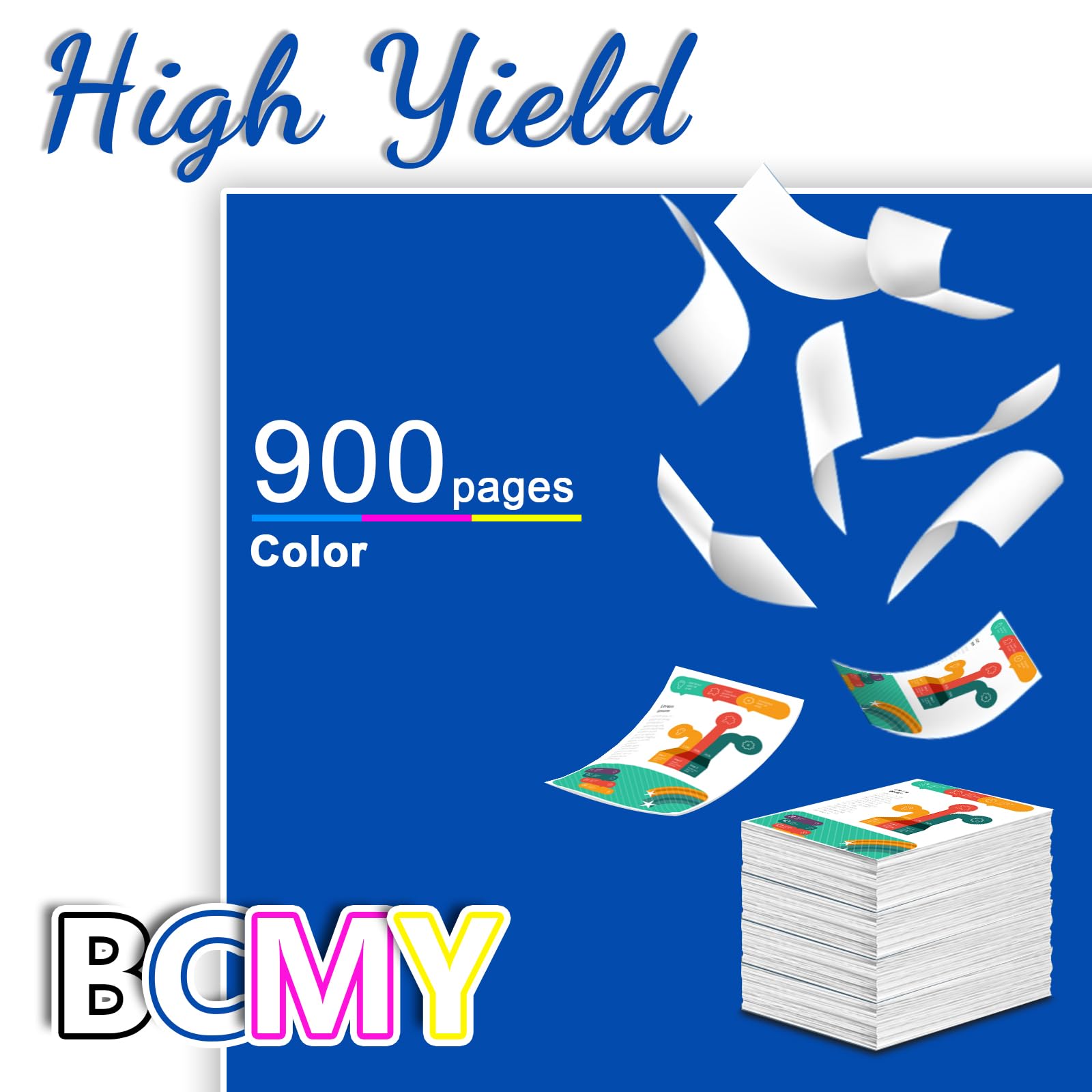 Jagute Maxify 1200XL Ink Cartridges 6-Pack - Compatible for PGI-1200XL Printers - Home & Office Use