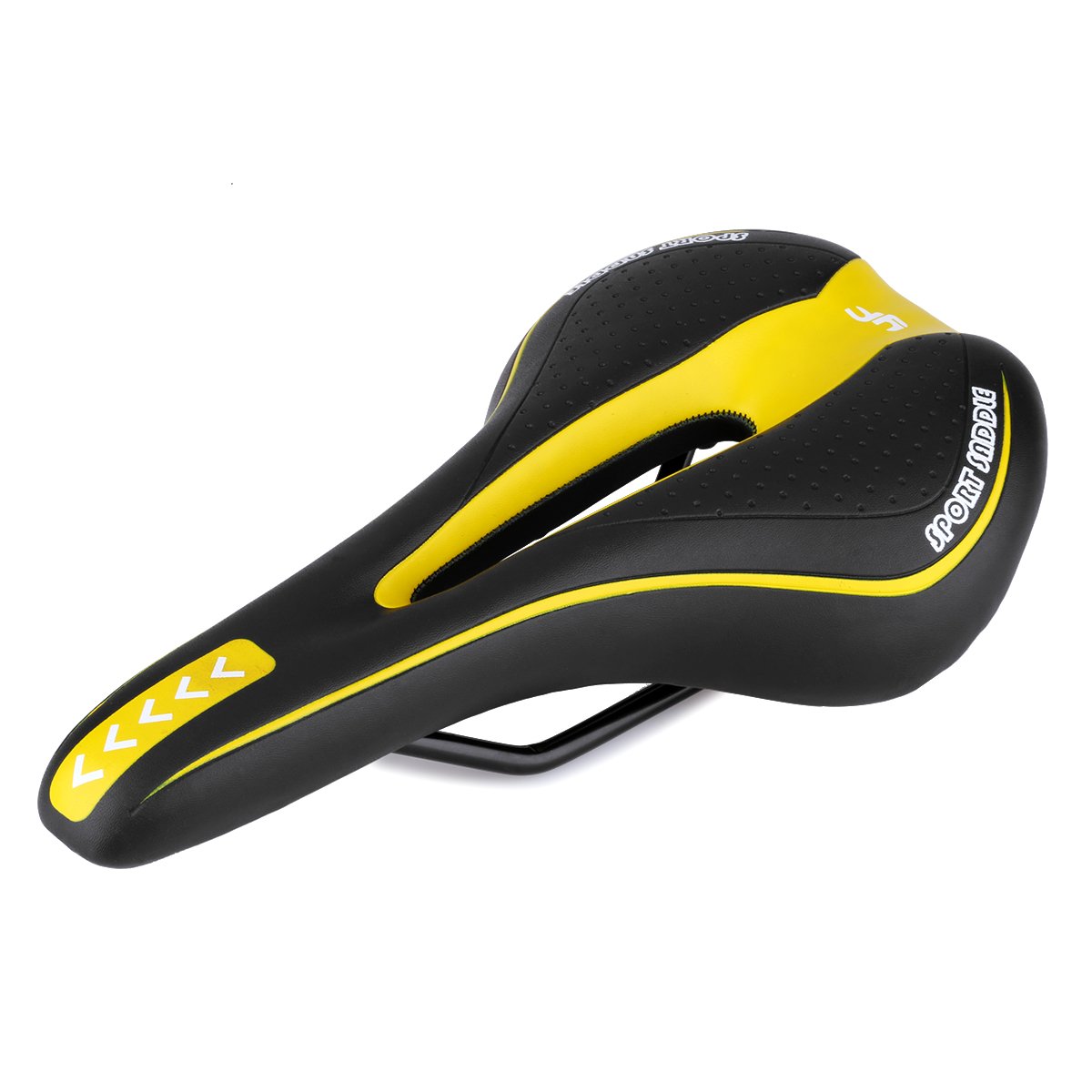 **Breathable Comfortable Mountain Bike Saddle with Central Relief Zone - Ergonomic Design for Road & MTB - Reduce Fatigue for Long Rides & Commuting**