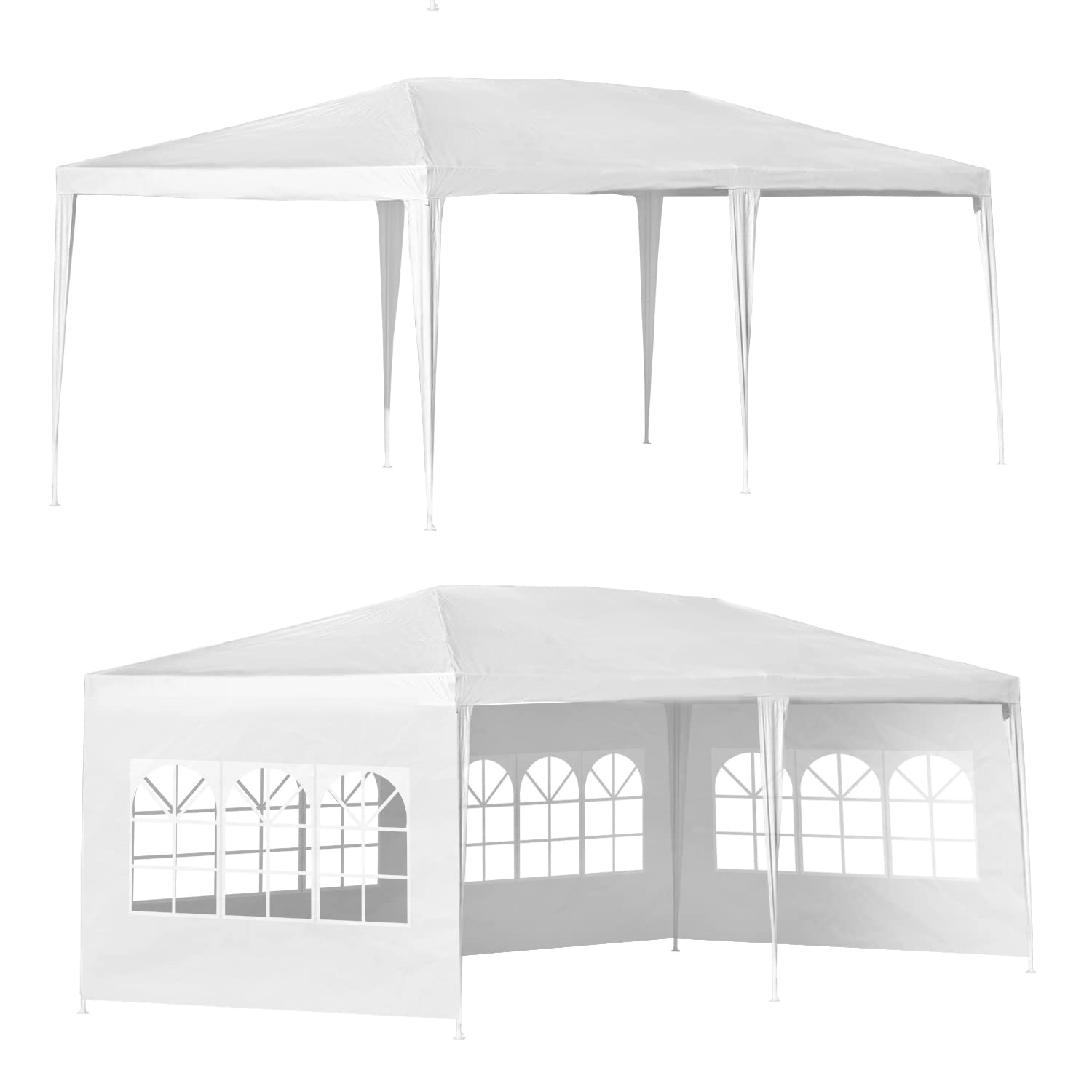 10'x20' Outdoor Canopy Tent for Parties, Weddings & Events - Waterproof Garden Gazebo Pavilion with Sidewalls - Perfect for Backyard, Catering & Outdoor Gatherings