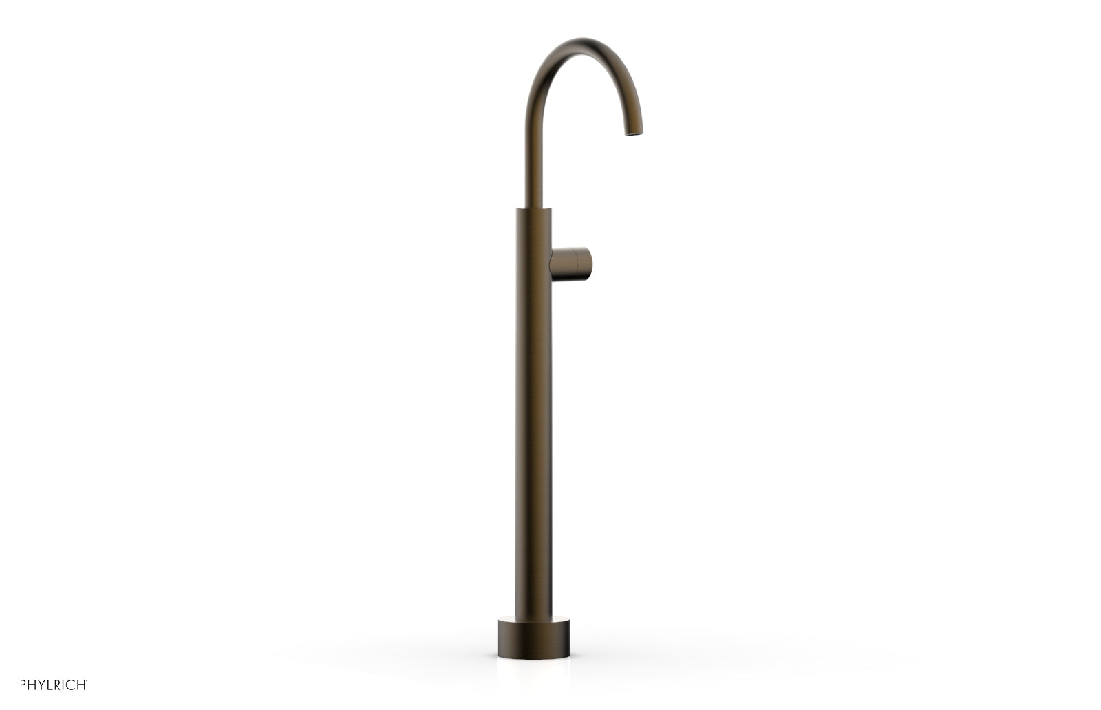 BASIC II Low Floor Mount Tub Filler with Smooth Handle - Model 230 46 04 - Perfect for Modern Bathroom Renovations and Spa-Like Showers