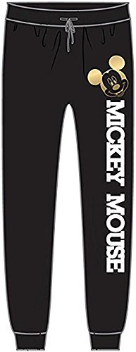Disney Mickey Mouse Junior Varsity Terry Cloth Sweatpants - Black & White Pajama Pants for Boys & Girls | Soft Sleepwear for Kids, Lounge Pants for Home & Travel
