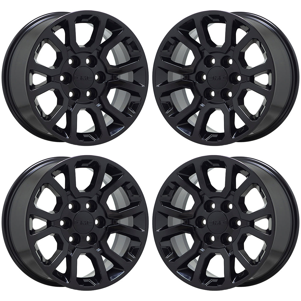 18 GMC Sierra Silverado 1500 Truck Black OEM Factory Wheels Rims Set of 4 5649 - Perfect for Off-Roading, Towing & Custom Truck Upgrades
