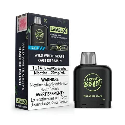 Flavour Beast Level X Pods - 7000 Puffs, 14mL E-Liquid, All Flavors | Premium Disposable Vape for All-Day Use | Perfect for Travel, Work & Social Events