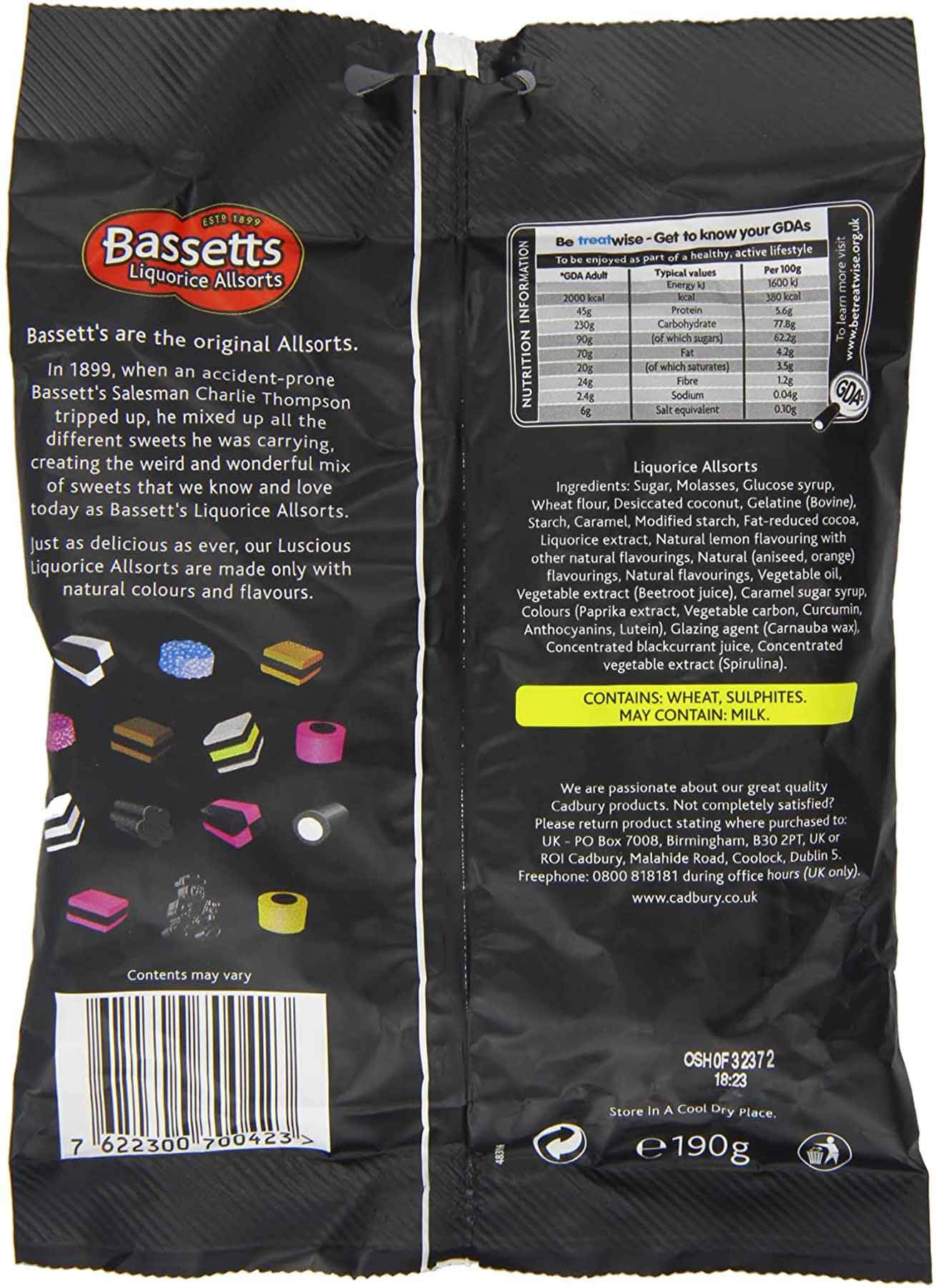 Bassett's Liquorice Allsorts 190g - Classic British Candy for Gifting & Snacking