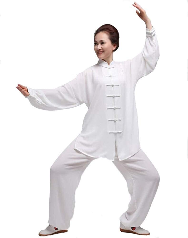 Traditional Chinese Tai Chi Uniform & Kung Fu Clothing Set - Silk Fabric Unisex Martial Arts Outfit for Group Performance (Color: #2, Size: X-Large) - Perfect for Tai Chi Practice, Kung Fu Training & Cultural Performances
