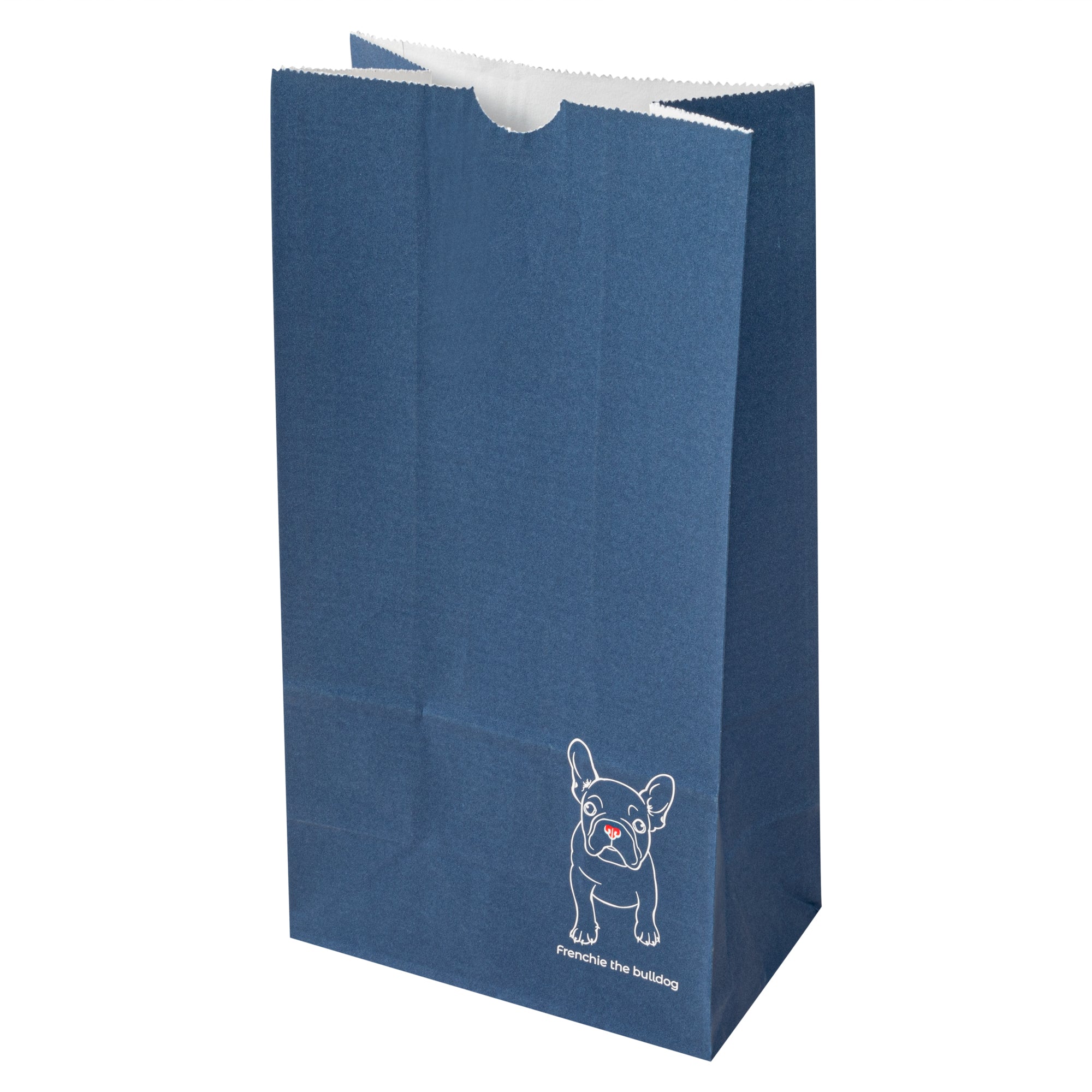 Frenchie Paper Bags 6lb - 6x3.5x10.75 Inches - Pack of 100 | Eco-Friendly Takeout Bags for Restaurants, Bakeries & Catering Events