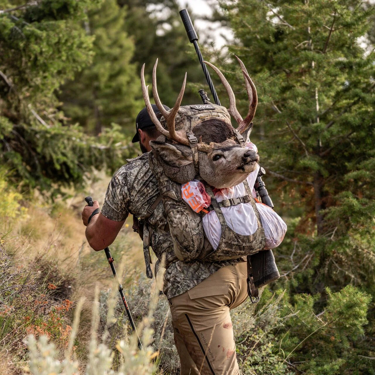 Eberlestock X2 Hunting Backpack with Meat Hauler - Durable Tactical Pack for Big Game Hunting, Camping & Outdoor Adventures