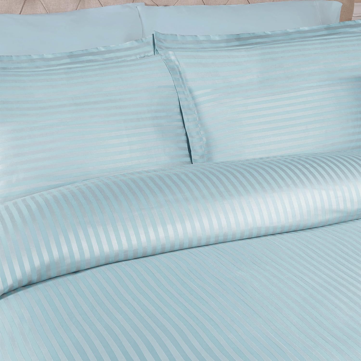 Premium Egyptian Cotton 300 Thread Count Duvet Cover Set - Soft Luxury Bedding for Master Bedroom & Guest Room (Queen/King Size) | Breathable & Wrinkle-Resistant for All-Season Comfort