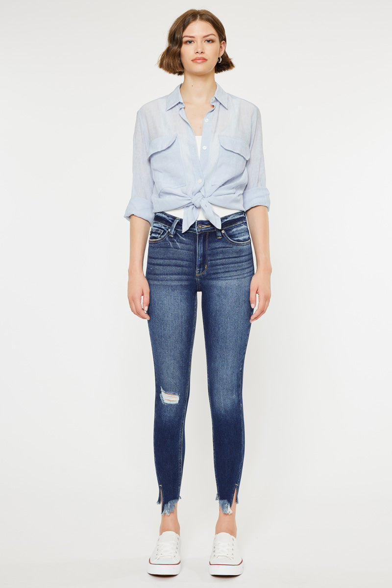 Jordan High Rise Ankle Skinny Jeans for Women - Stretch Denim Pants, Slim Fit, Comfortable & Trendy - Perfect for Casual Wear, Work & Night Out