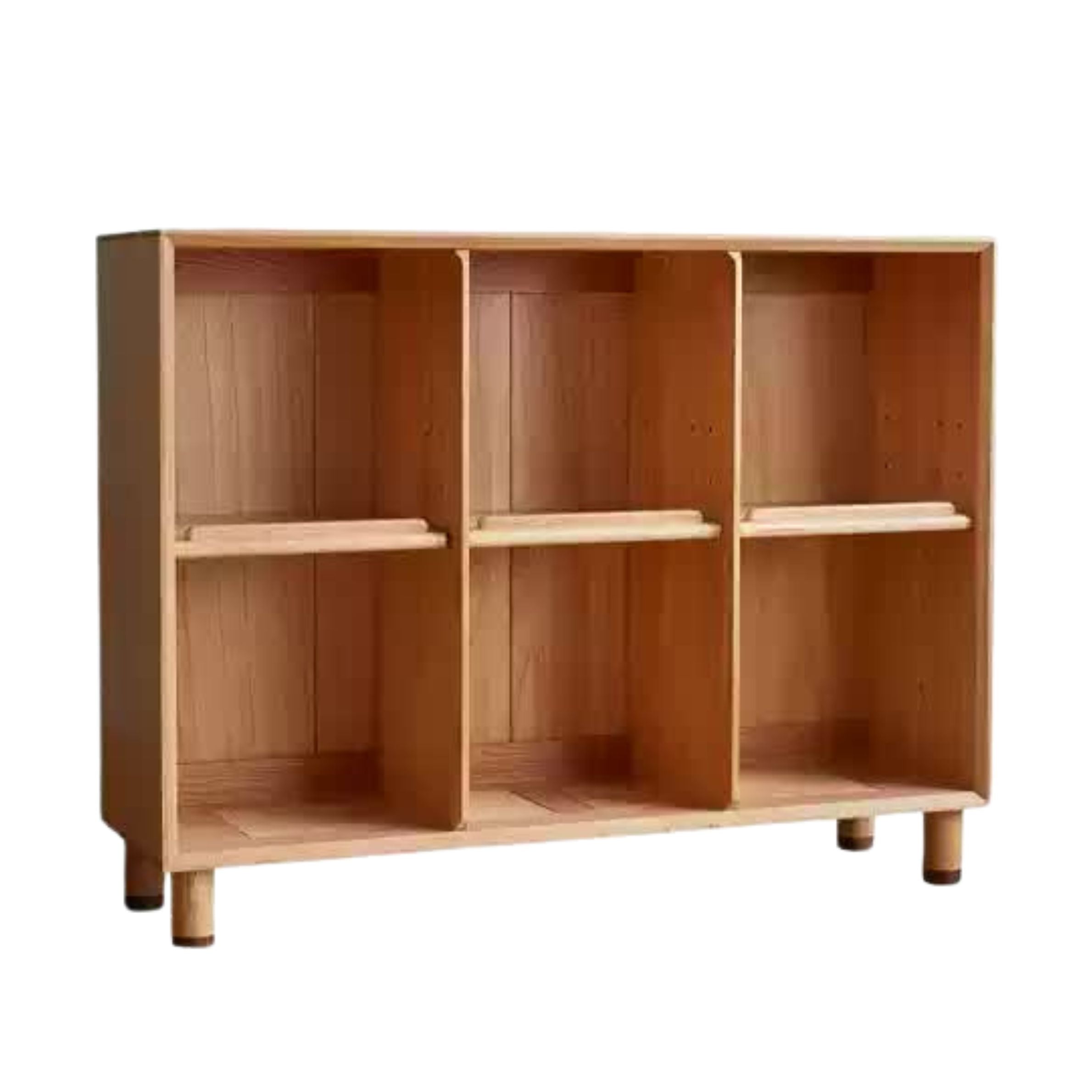 Oak Solid Wood Modern Creative Bookcase - Stylish Storage for Books & Home Decor | Perfect for Living Room, Office & Study Spaces