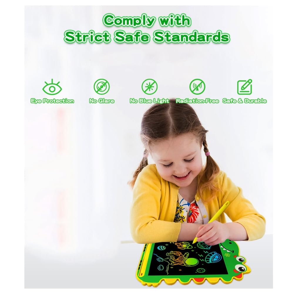 **Vesdrtyr Red Cartoon Dinosaur LCD Writing Board - Kids Drawing Tablet for Handwriting & Sketching - Reusable Graffiti Blackboard for Home, School & Travel**