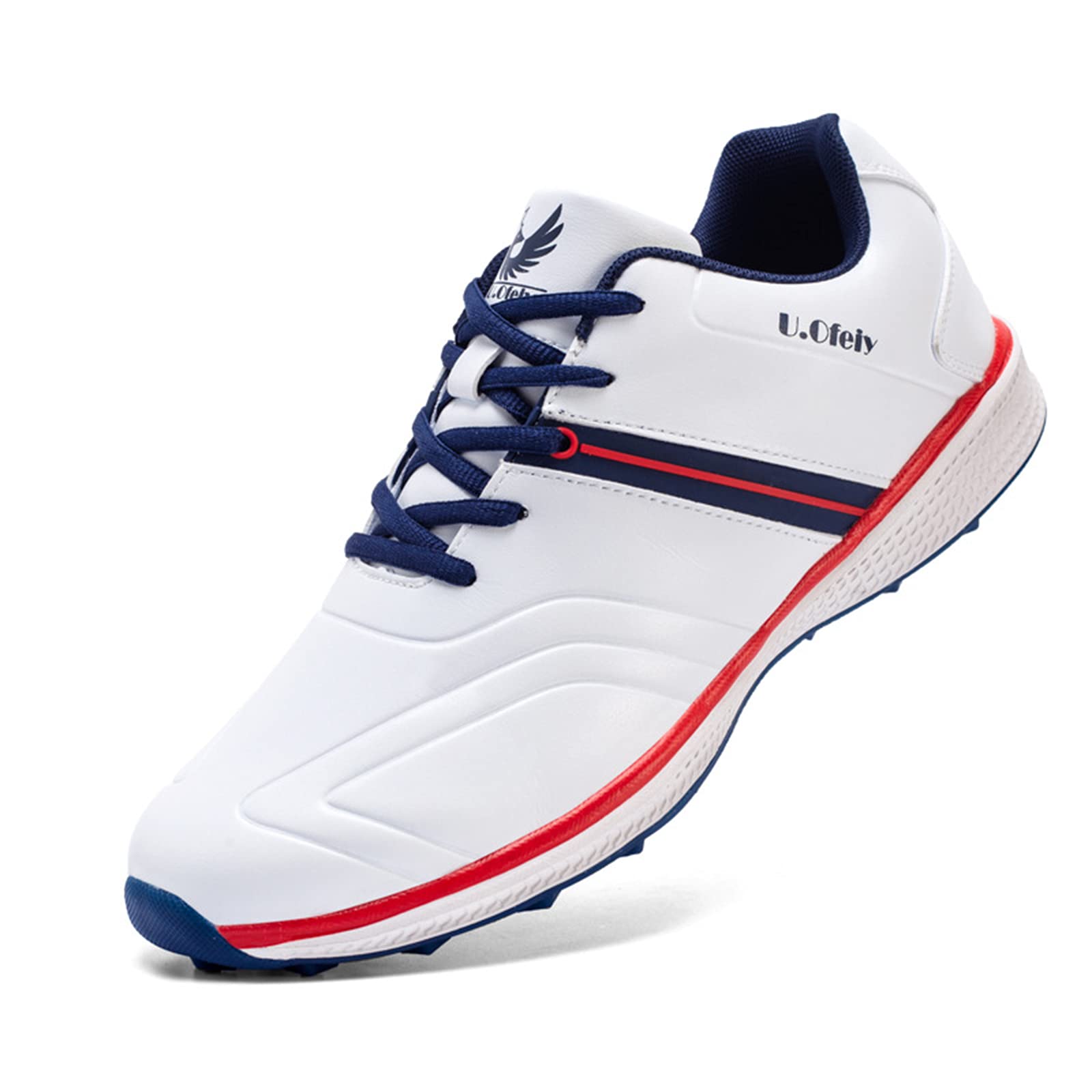 **XSJK Men's Waterproof Spikeless Golf Shoes – Anti-Slip, Breathable & Lightweight Sneakers for Professional & Casual Golf – Comfortable Large Size Sport Trainers (Blue, Size 39) – Perfect for Golf Courses, Driving Ranges & Outdoor Sports**