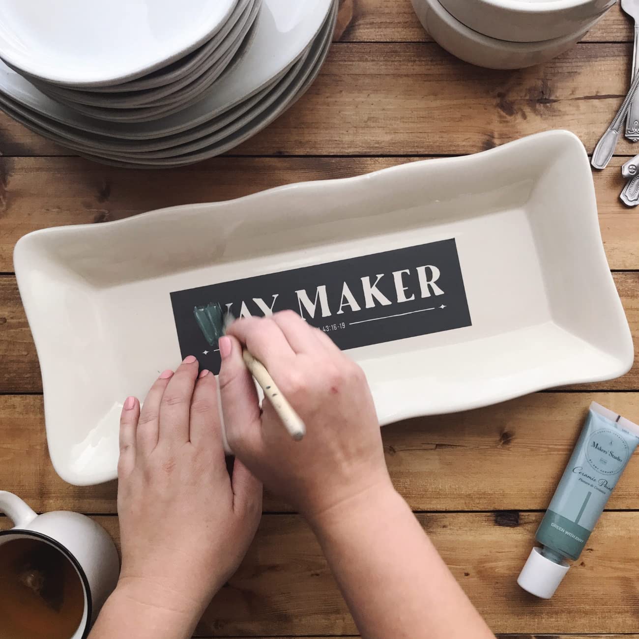 Reusable Adhesive Mesh Stencil Sheets for DIY Arts & Crafts - 8.5x11 Inch Way Maker Lyrics Stencil - Perfect for Painting, Scrapbooking & Home Decor Projects